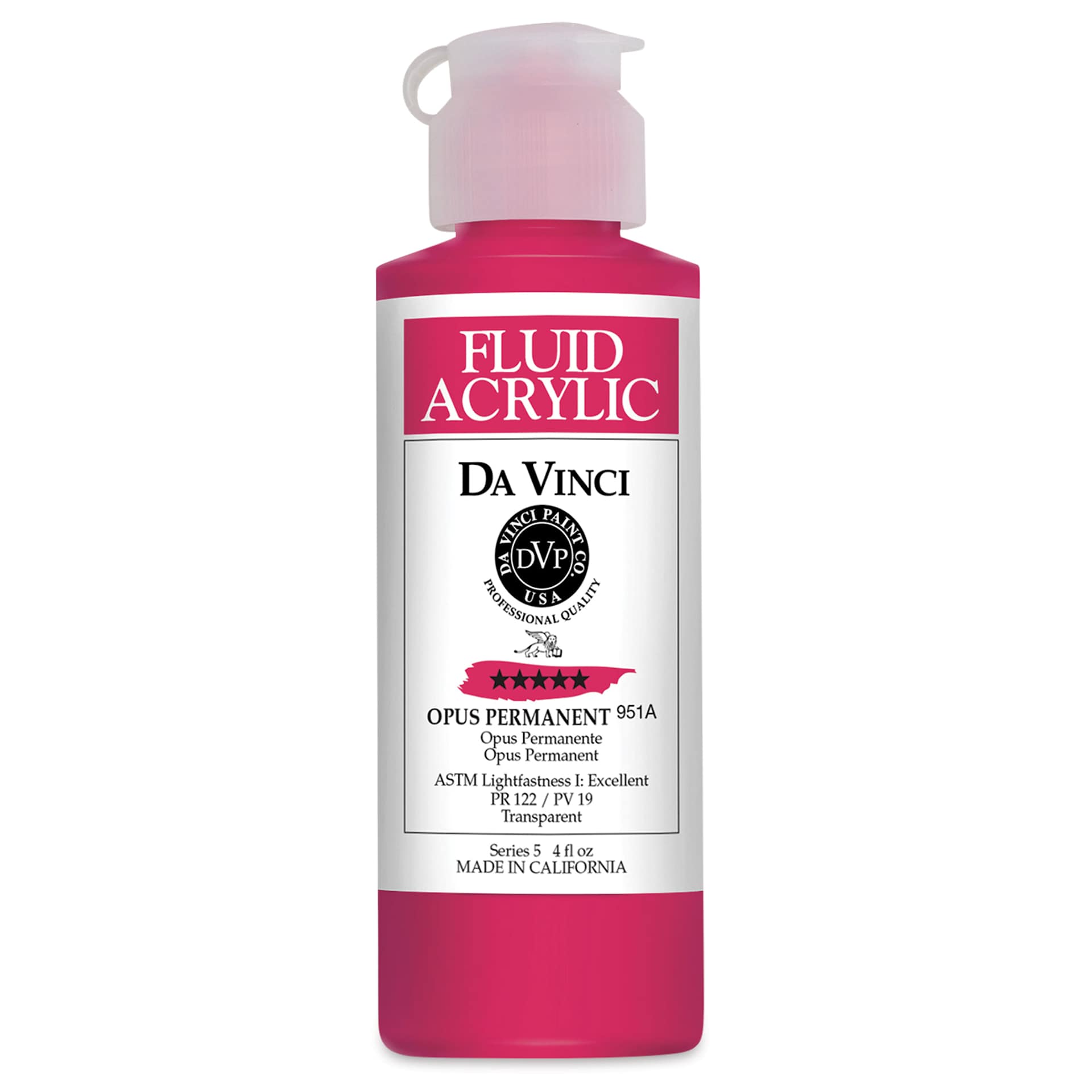 Da Vinci Fluid Acrylics - Opus Permanent, 4 oz bottle