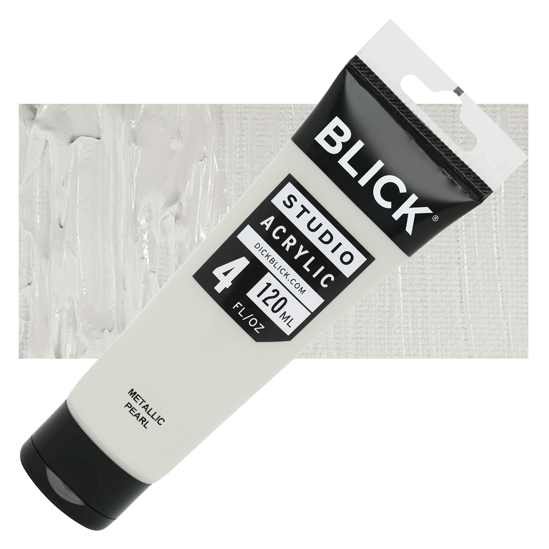 Blick Studio Acrylic Paint - Pearl (Metallic), 4 oz tube and swatch