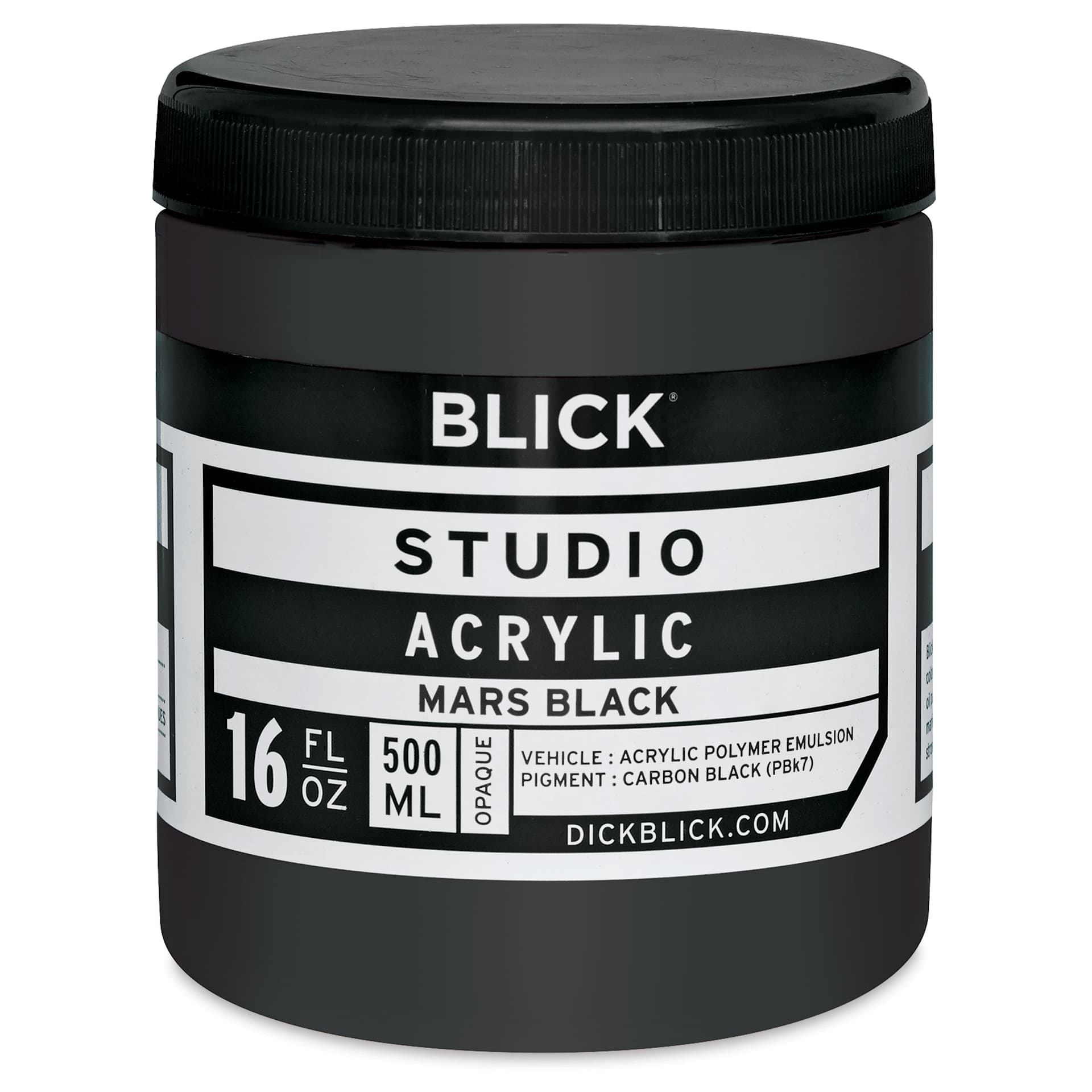 Blick Studio Acrylics - Mars Black, 16 oz jar