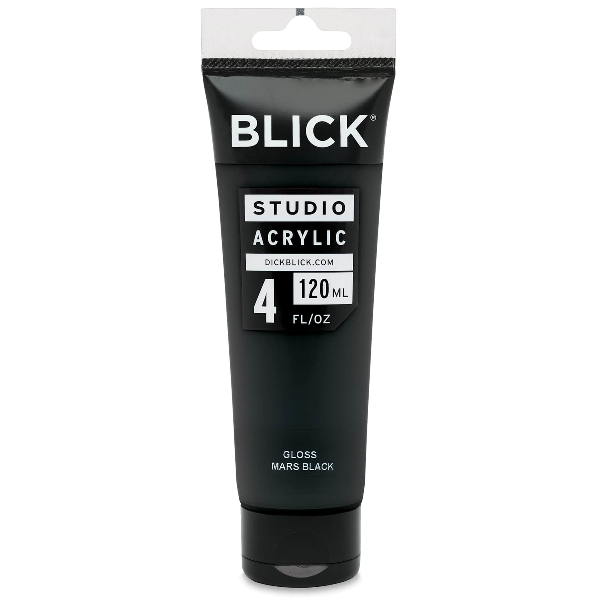 Blick Studio Acrylics - Mars Black Gloss, 4 oz tube