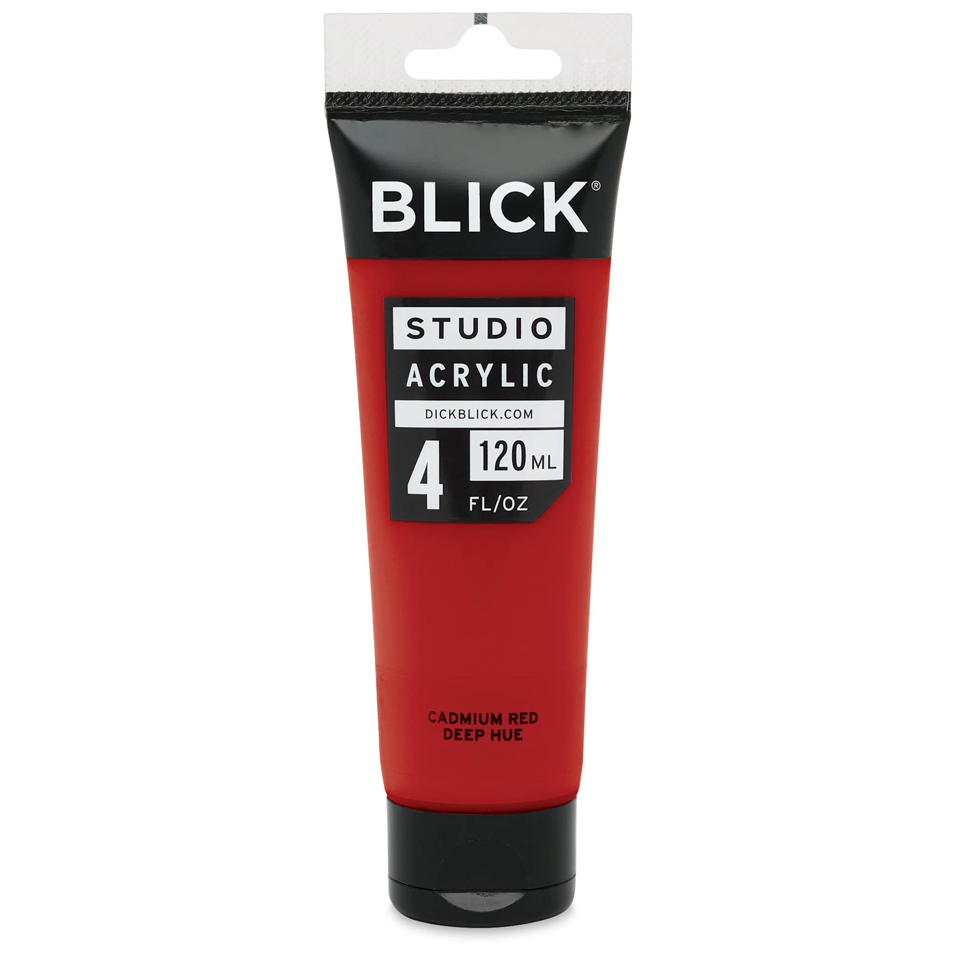 Blick Studio Acrylics - Cadmium Red Deep Hue, 4 oz tube