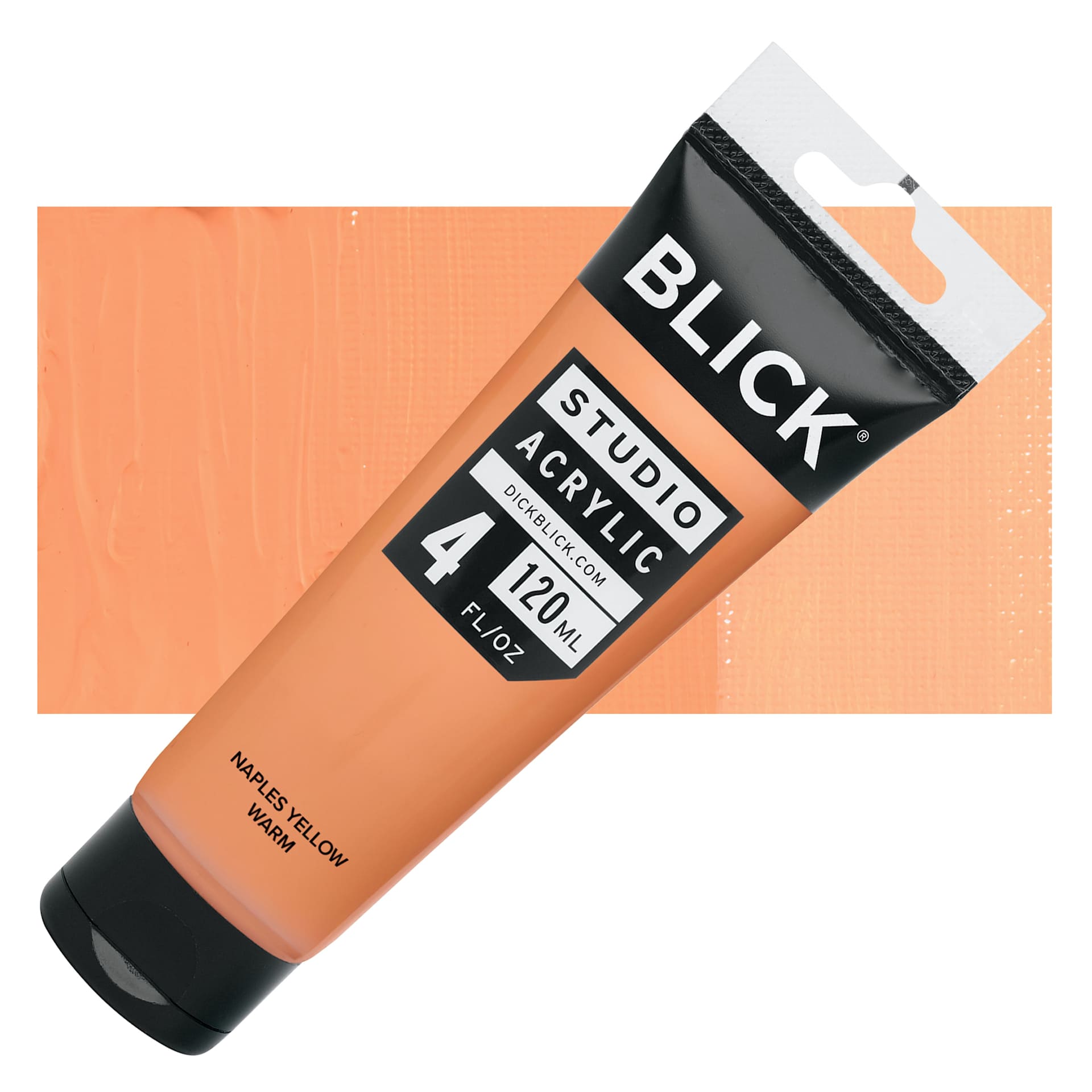 Blick Studio Acrylics - Naples Yellow Warm, 4 oz tube and swatch
