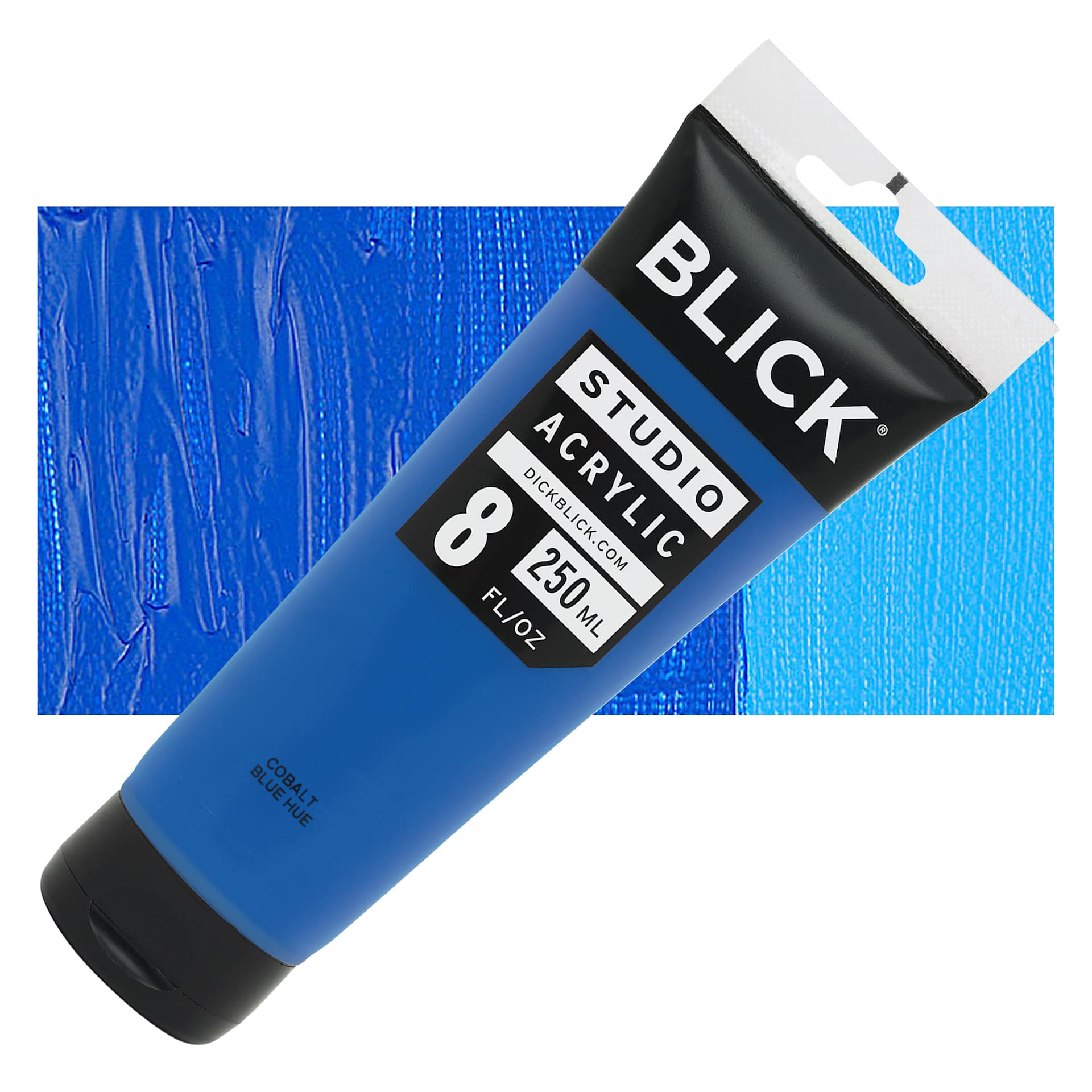 Blick Studio Acrylic Paint - Cobalt Blue Hue, 8 oz tube and swatch