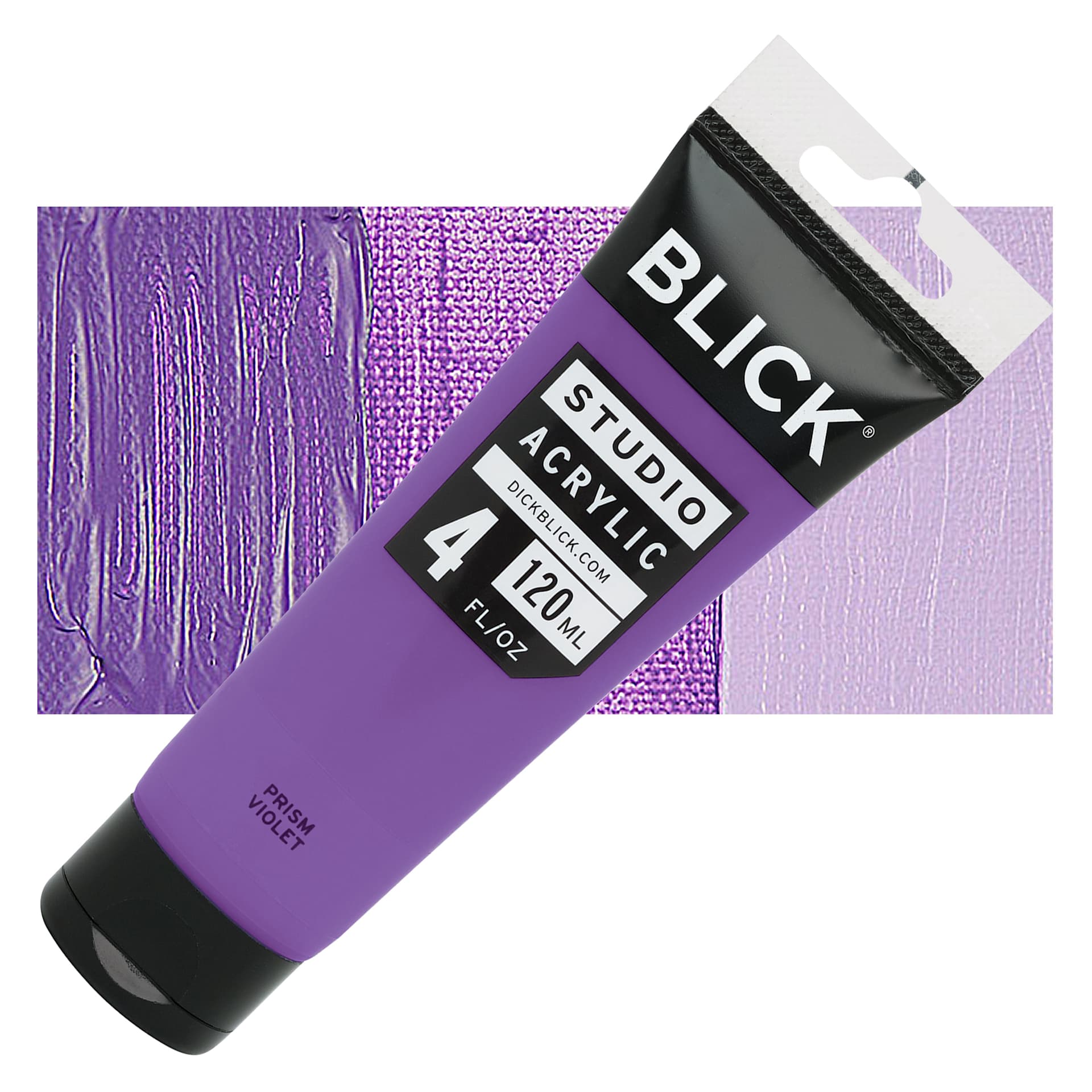 Blick Studio Acrylic Paint - Prism Violet, 4 oz tube and swatch