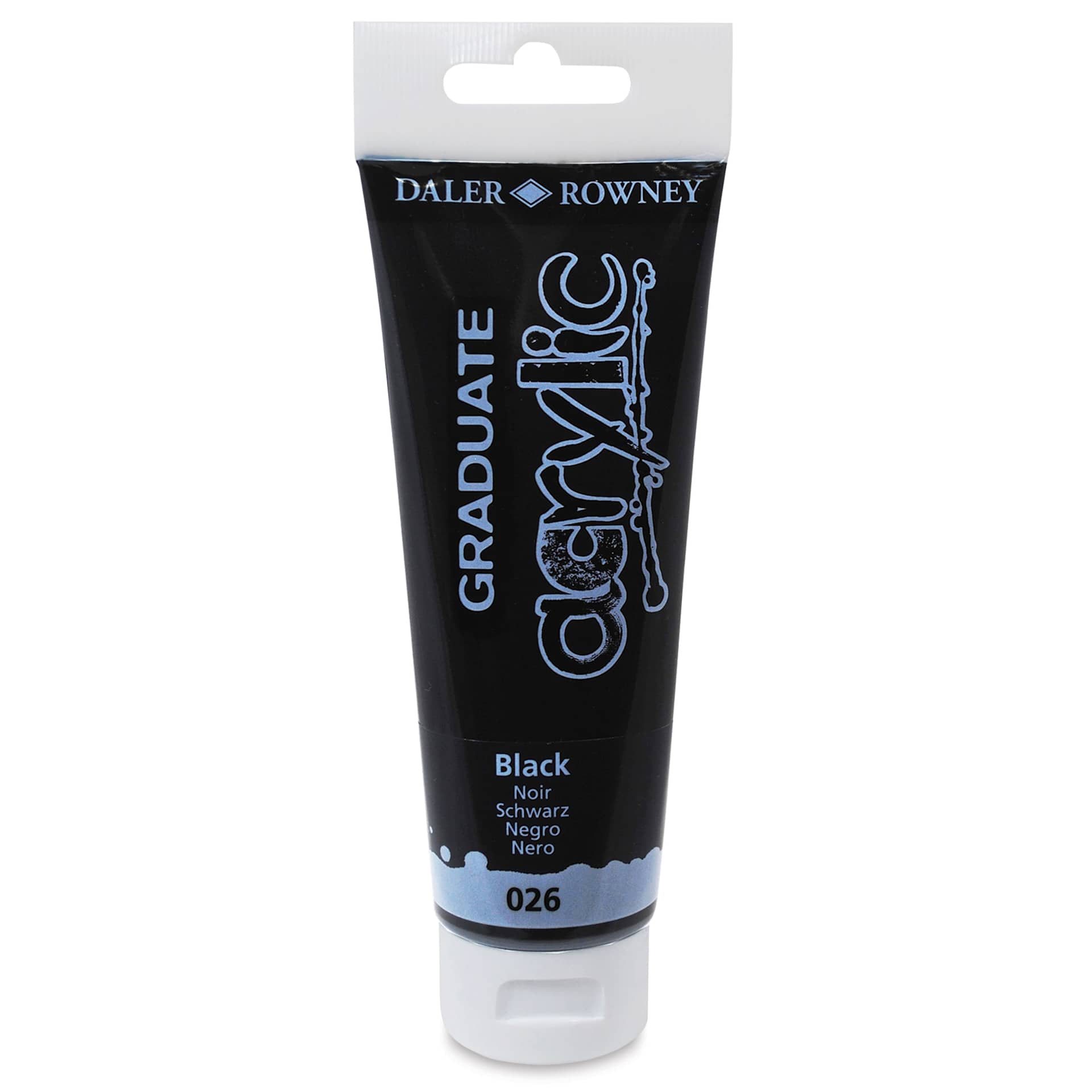 Daler-Rowney Graduate Acrylics - Black, 120 ml tube