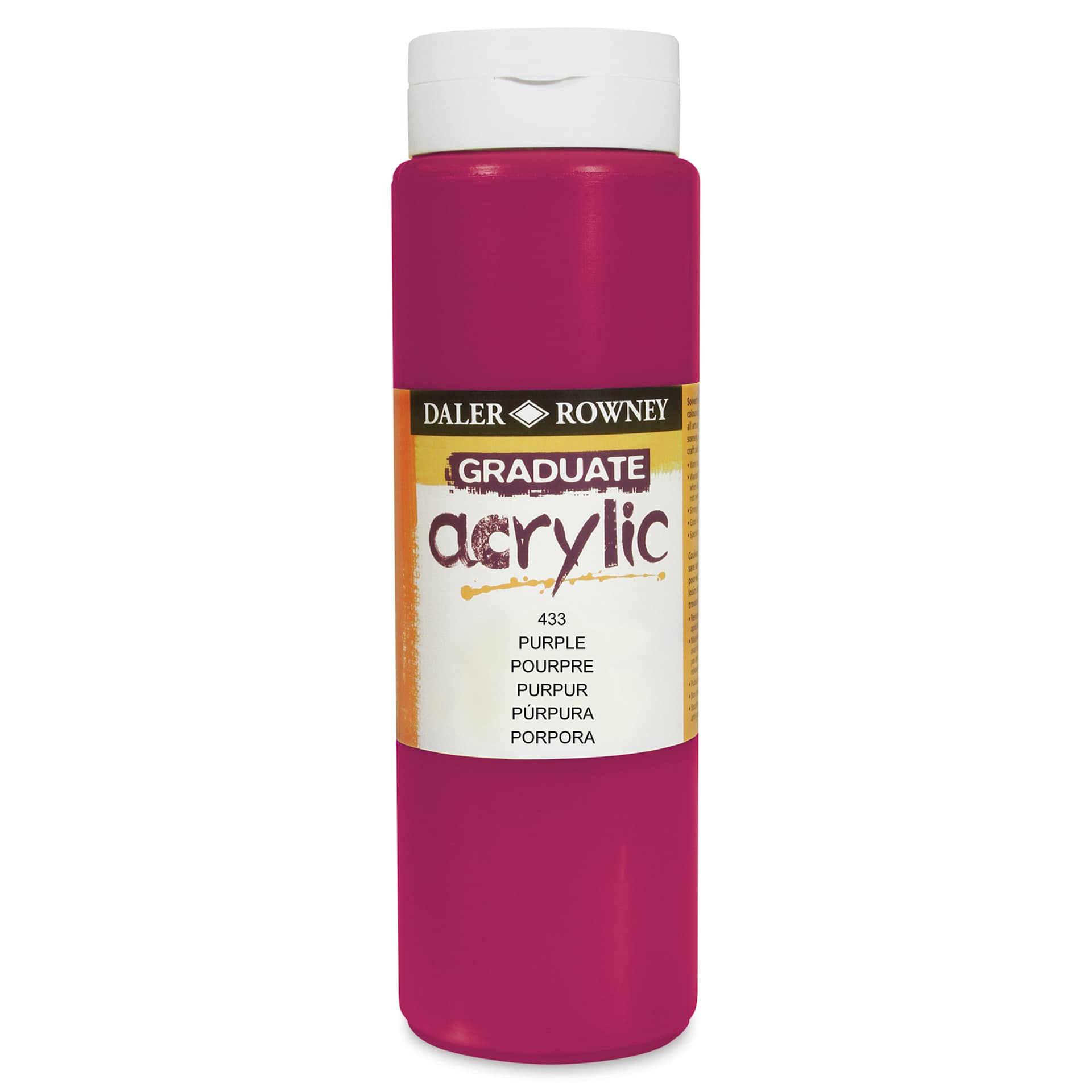 Daler-Rowney Graduate Acrylics - Purple, 500 ml bottle