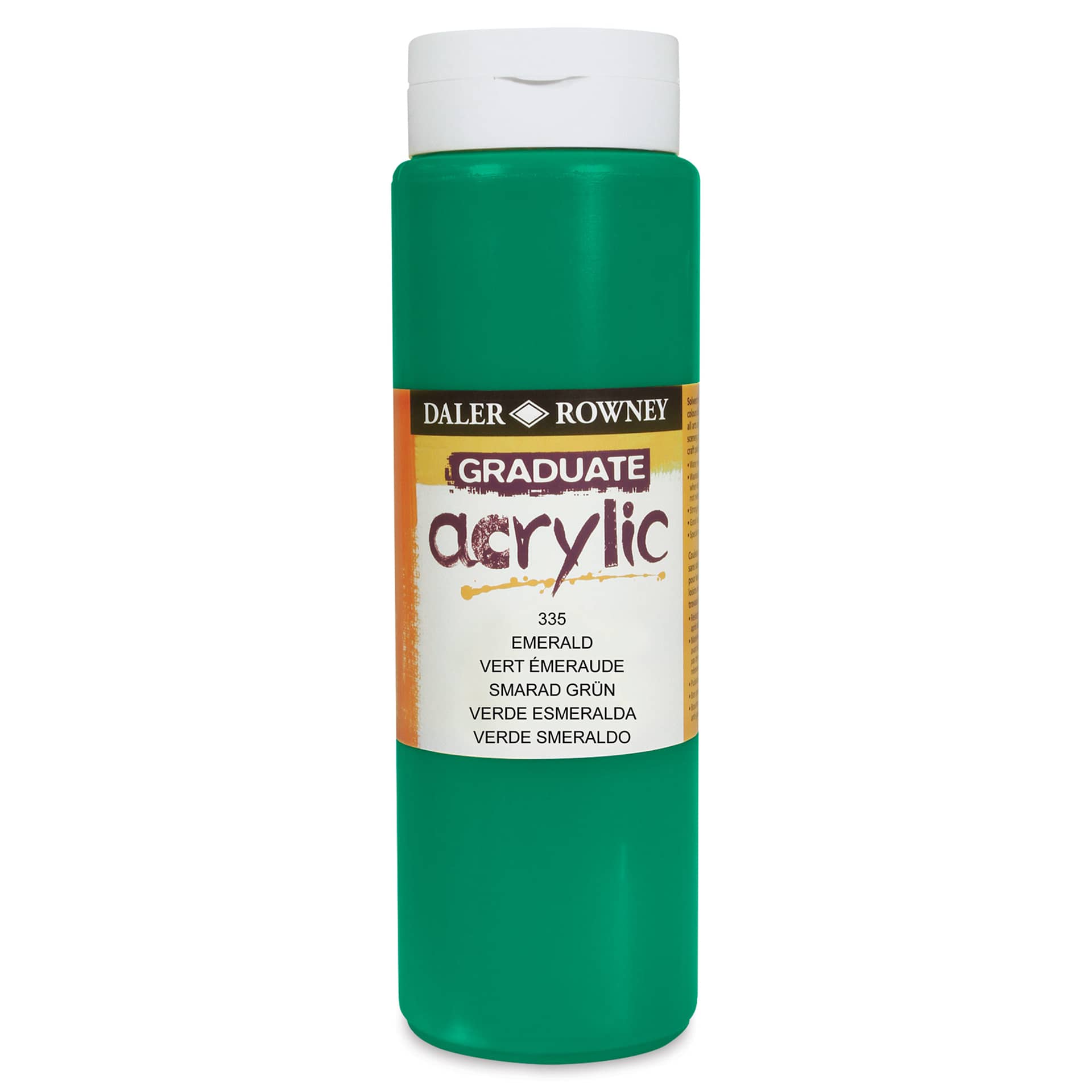 Daler-Rowney Graduate Acrylics - Emerald, 500 ml bottle