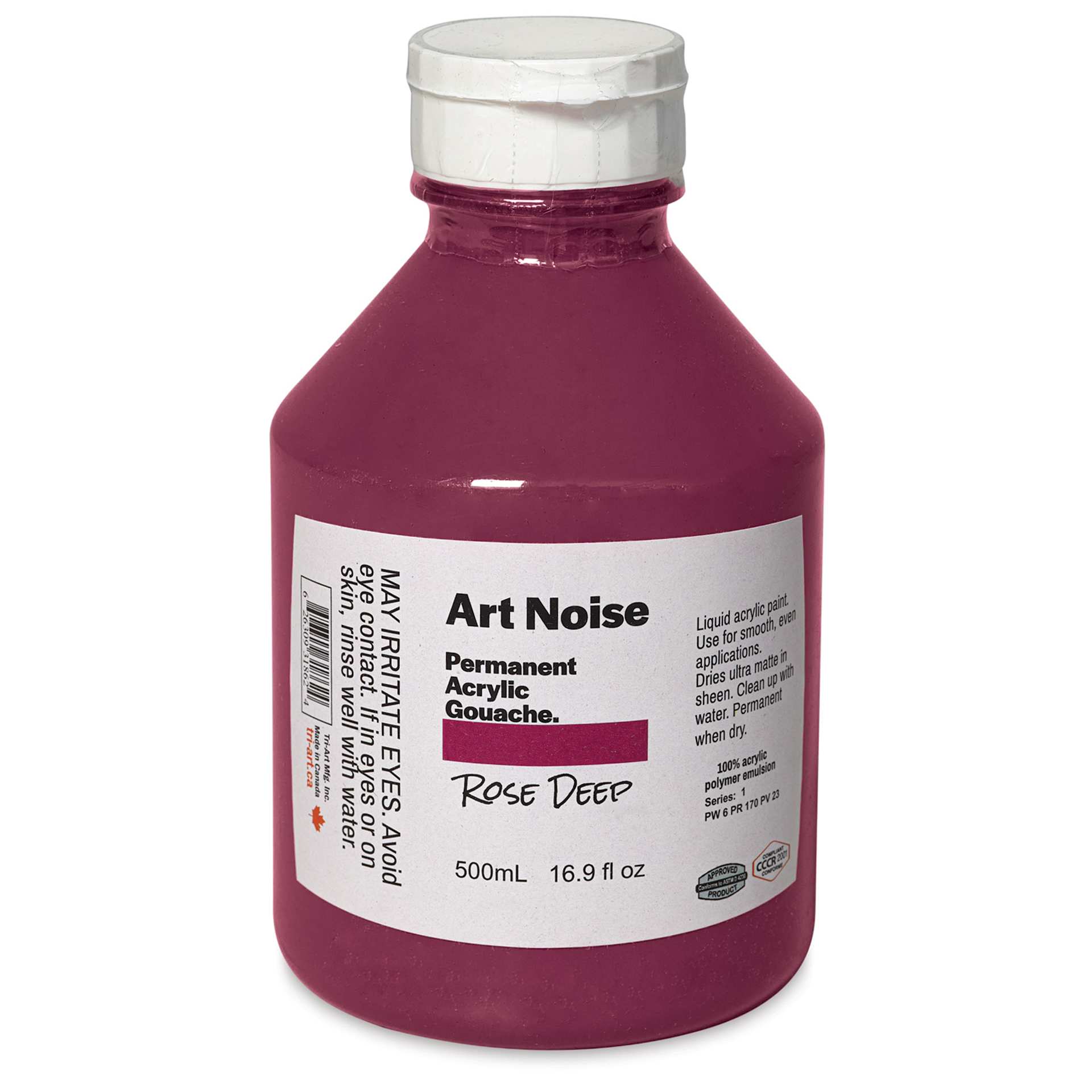 Tri-Art Art Noise Permanent Acrylic Gouache - Rose Deep, 500 ml, Swatch