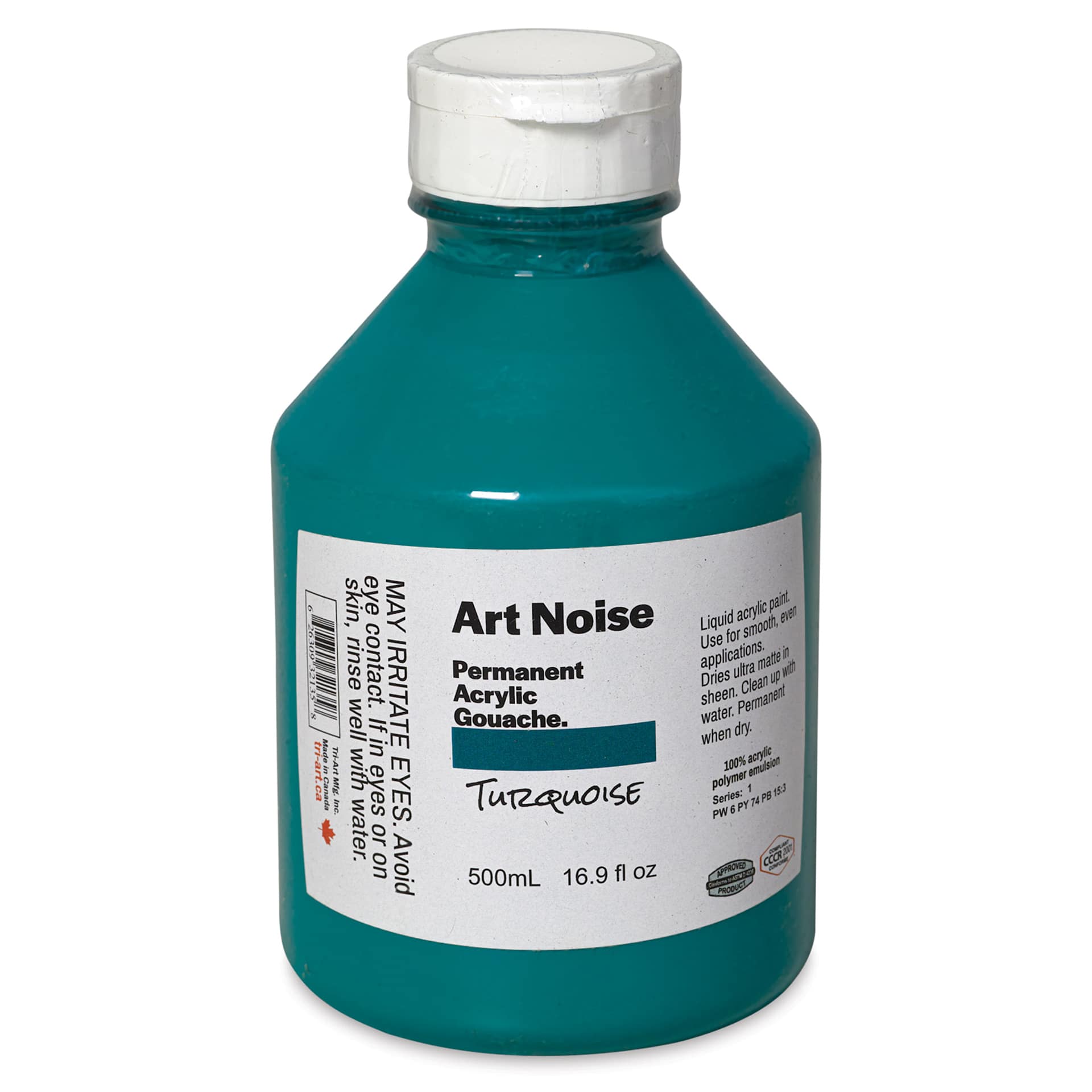 Tri-Art Art Noise Permanent Acrylic Gouache - Turquoise, 500 ml, Bottle