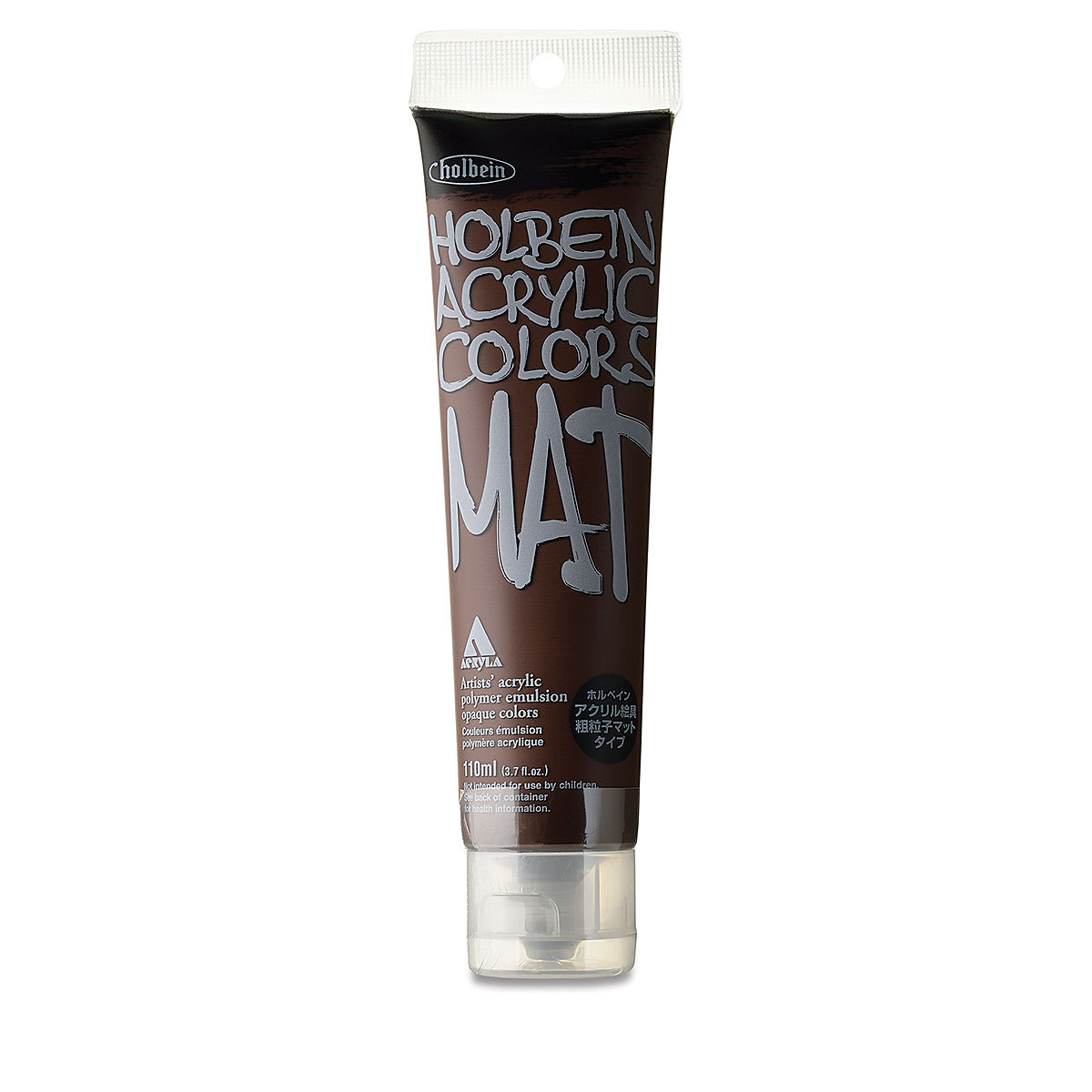 Holbein Mat Acrylic - Burnt Umber, 110 ml tube