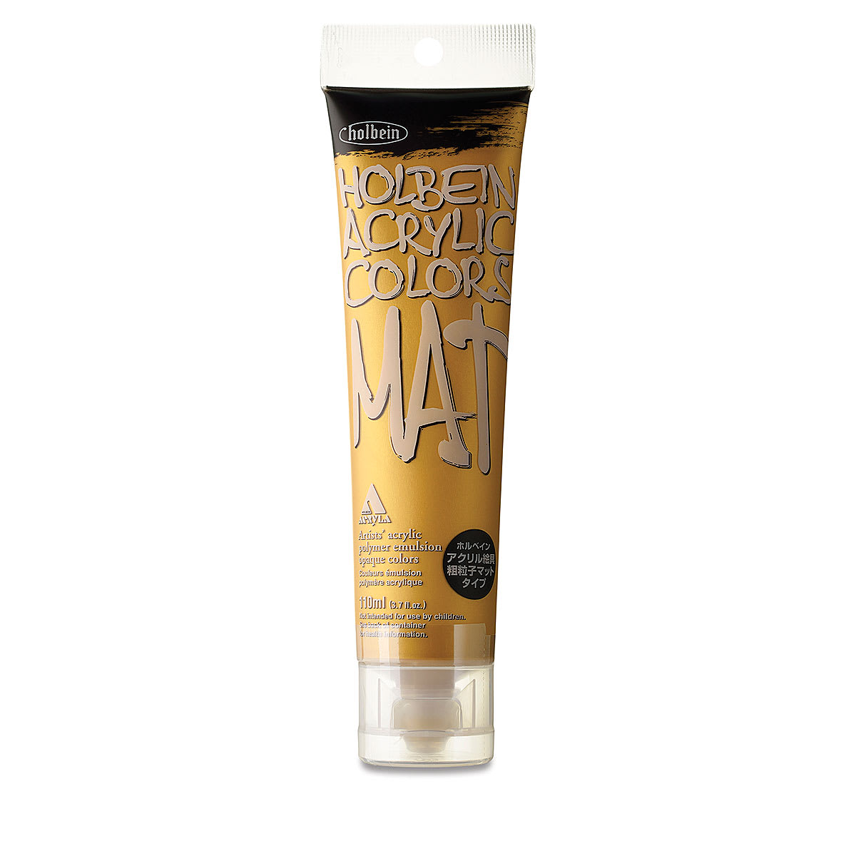 Holbein Mat Acrylic - Gold, 110 ml tube