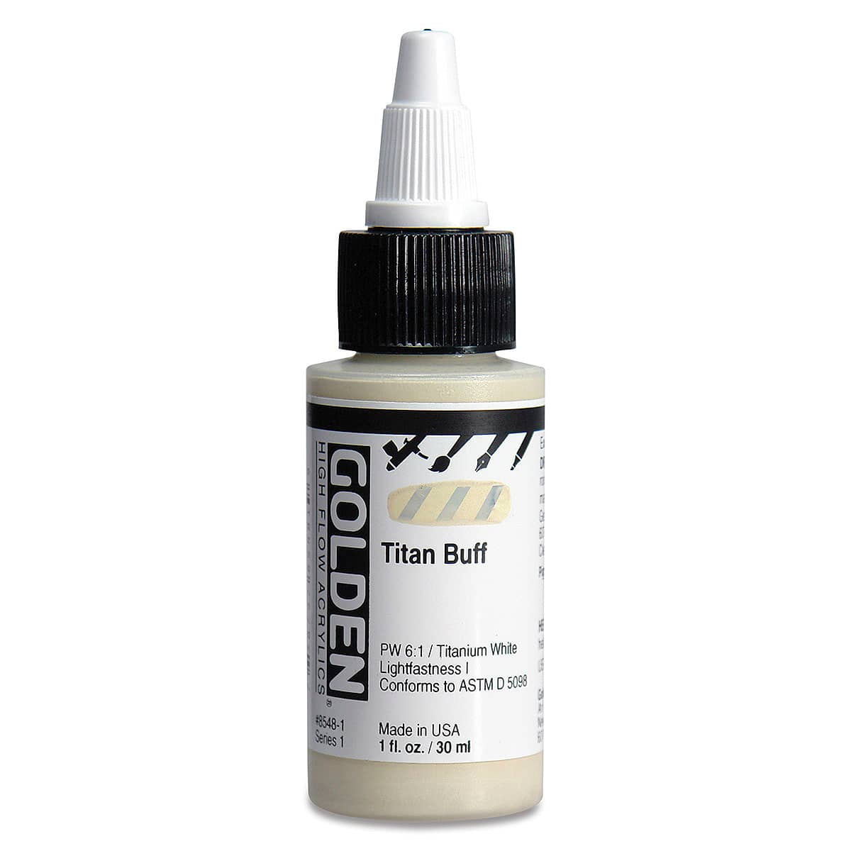 Golden High Flow Acrylics - Titan Buff, 1 oz oz bottle