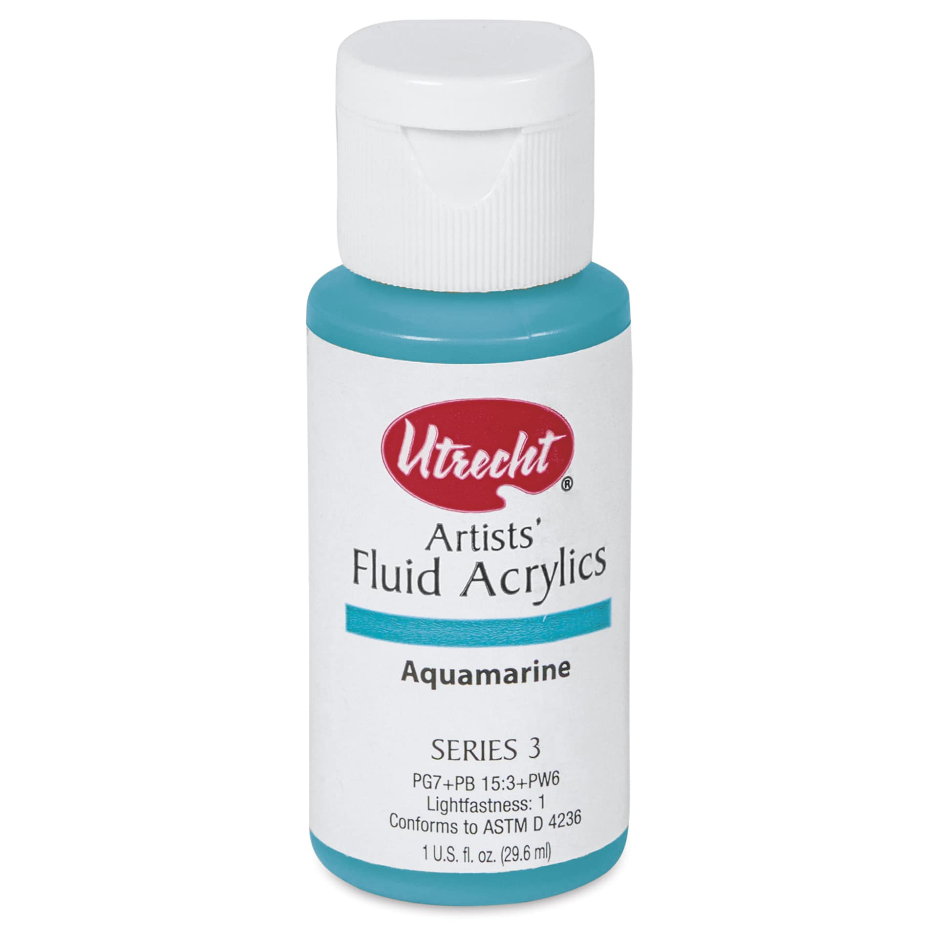 Utrecht Fluid Acrylics - Aquamarine, 1 oz bottle