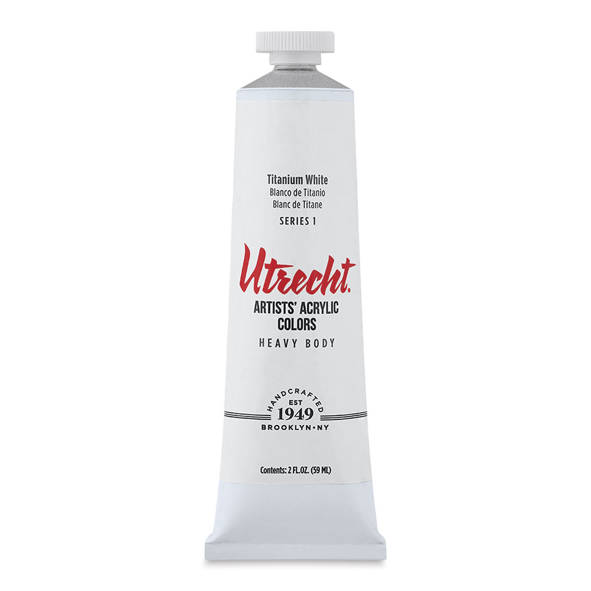 Utrecht Artists' Acrylic Paint - Titanium White, 2 oz tube