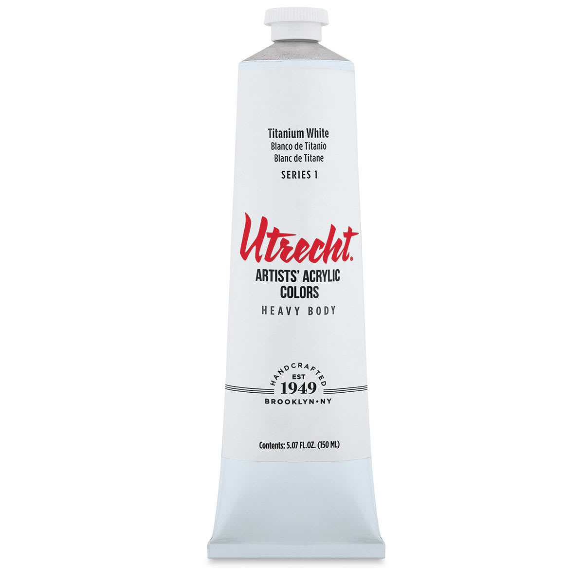 Utrecht Artists' Acrylic Paint - Titanium White, 5 oz tube