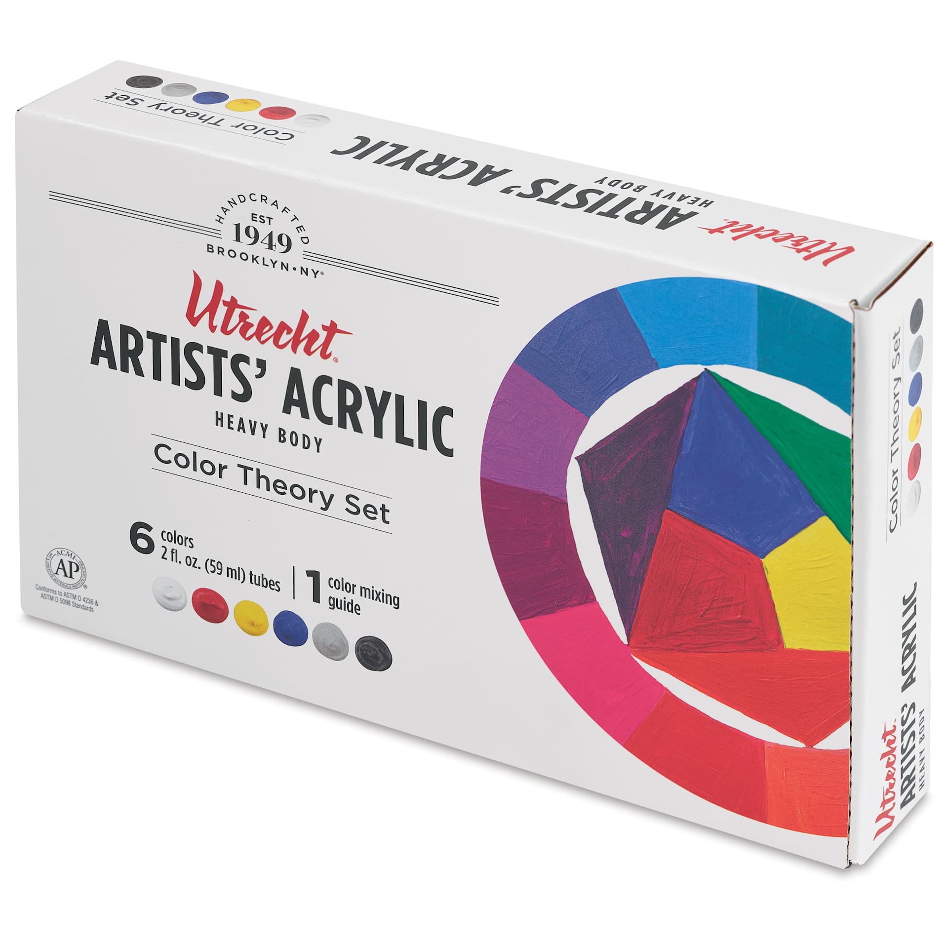 Utrecht Artists' Acrylic Paints - Set of 6, Color Theory, 59 ml