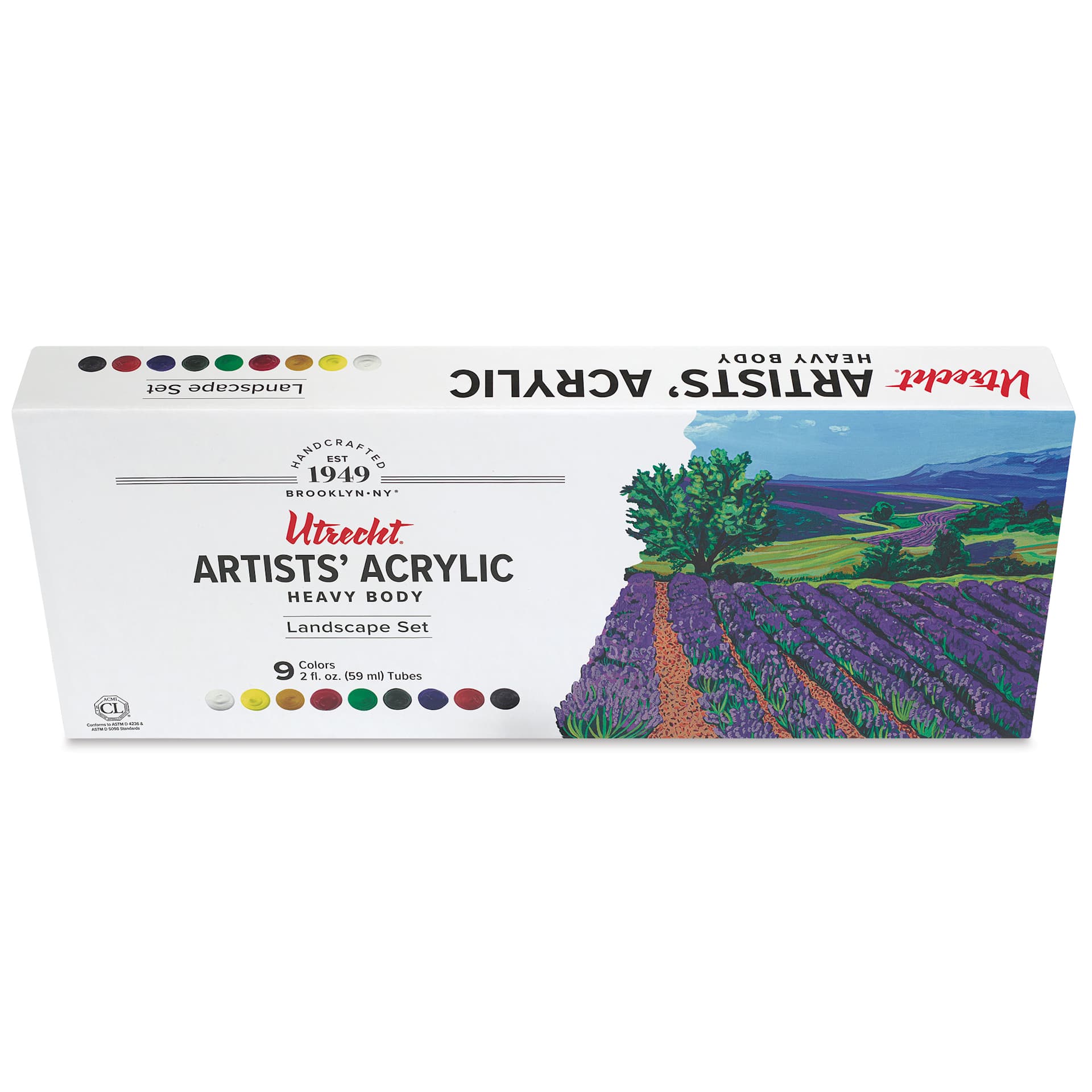 Utrecht Artists' Acrylic Paints - Set of 9, Landscape Colors, 59 ml Utrecht Artists' Acrylic Paints - Set of 9, Landscape Colors, 59 ml