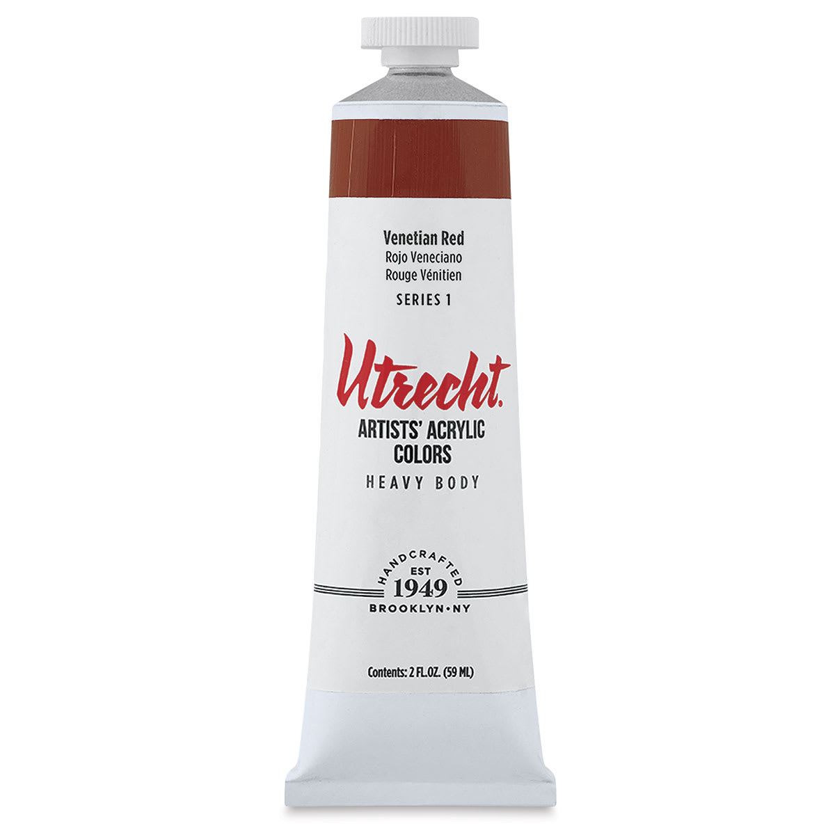 Utrecht Artists' Acrylic Paint - Venetian Red, 2 oz tube