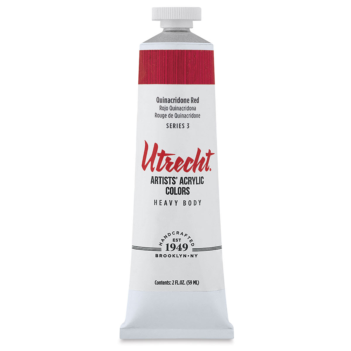 Utrecht Artists' Acrylic Paint - Quinacridone Red, 2 oz tube