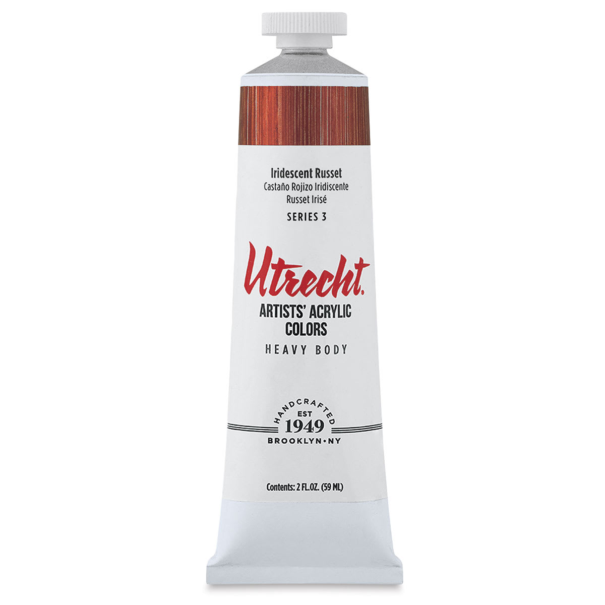 Utrecht Artists' Acrylic Paint - Iridescent Russet, 2 oz tube