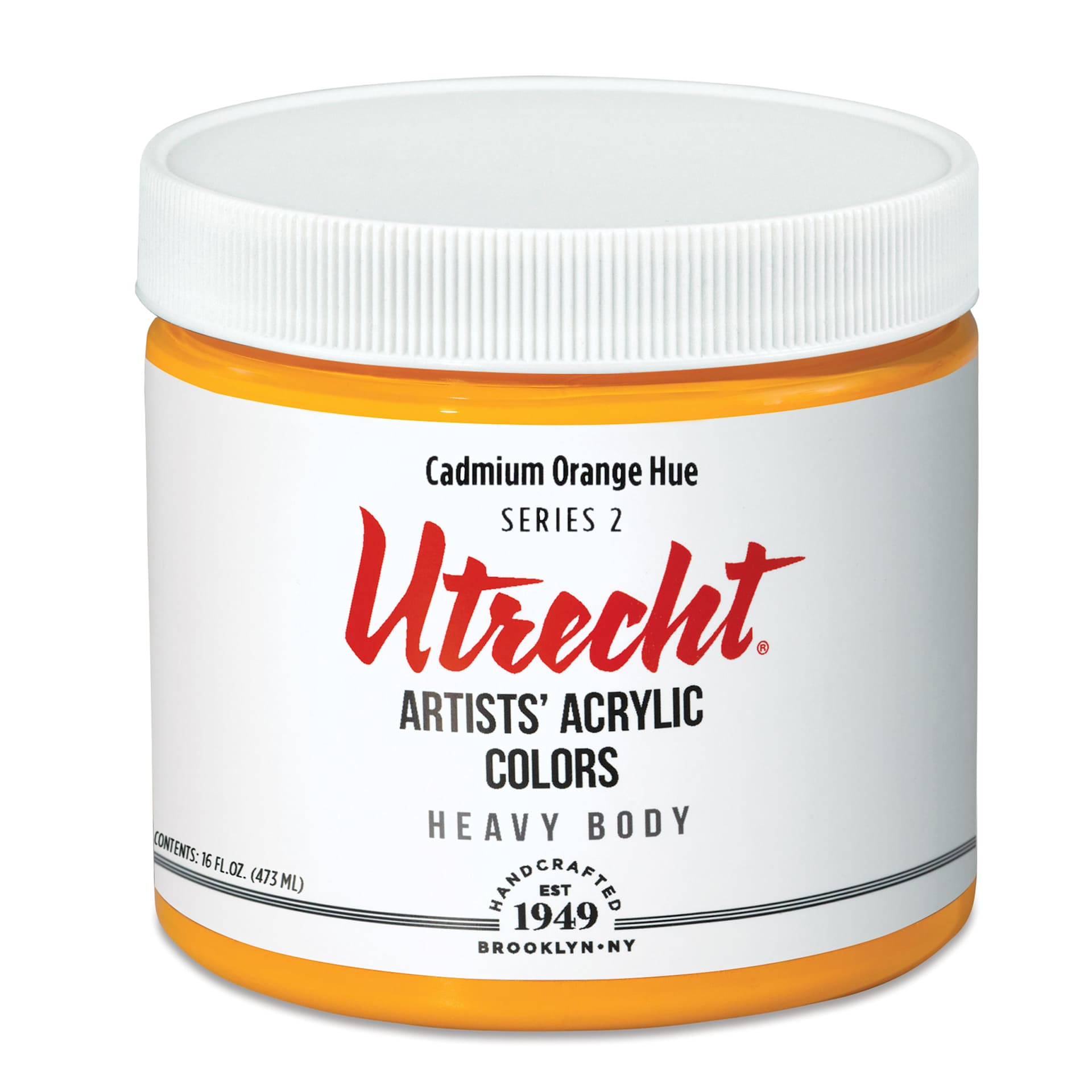 Utrecht Artists' Acrylic Paint - Cadmium Orange Hue, Pint