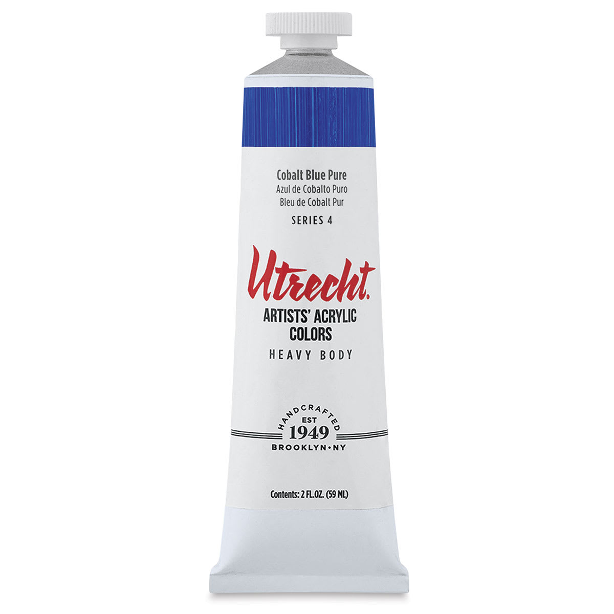 Utrecht Artists' Acrylic Paint - Cobalt Blue Pure, 2 oz tube