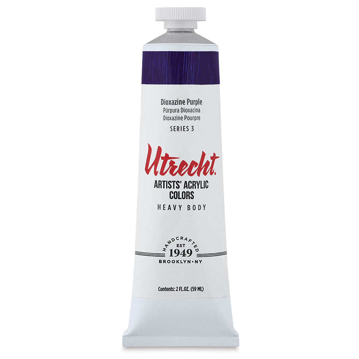 Utrecht Artists' Acrylic Paint - Dioxazine Purple, 2 oz tube