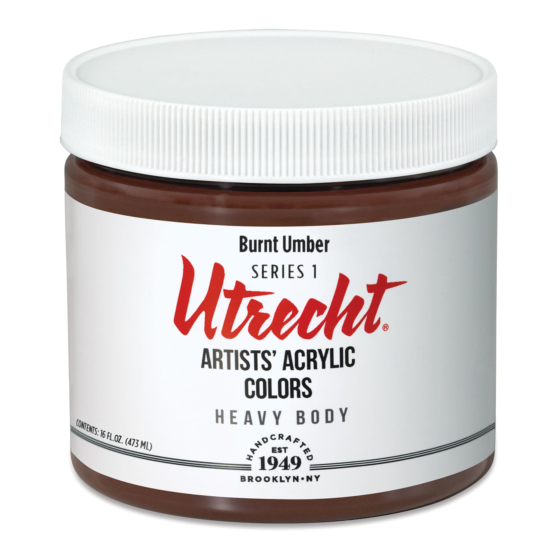 Utrecht Artists' Acrylic Paint - Burnt Umber, Pint