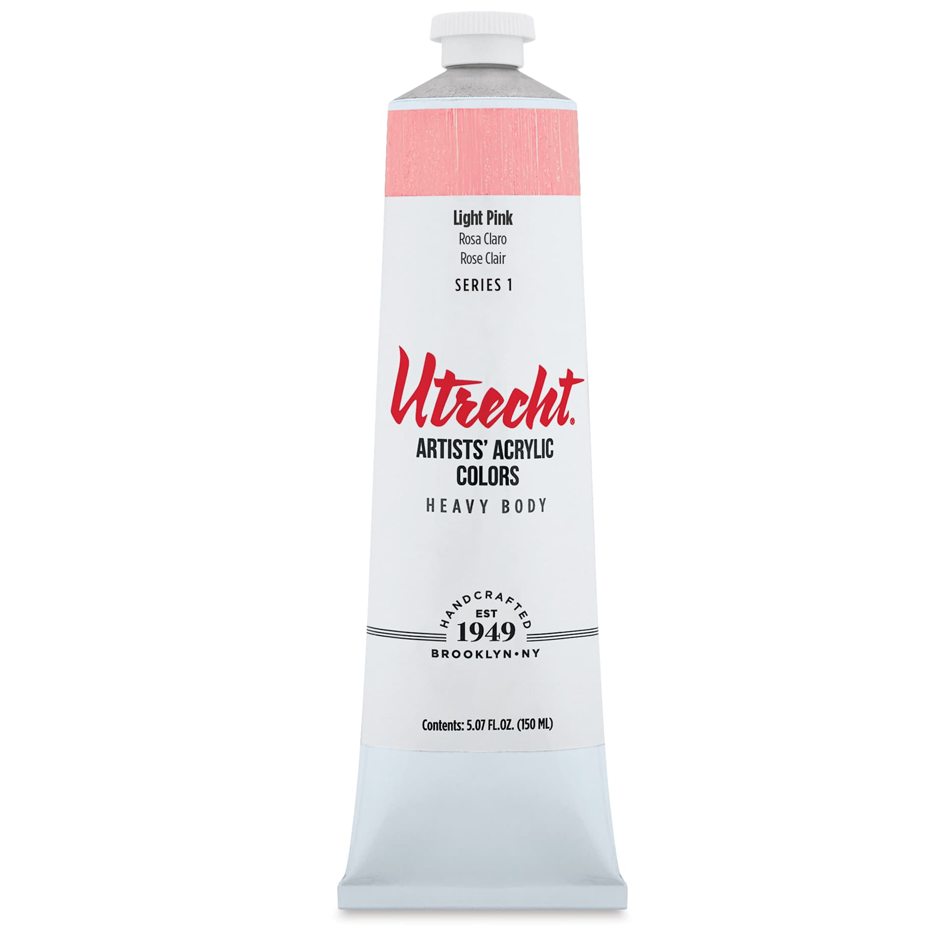 Utrecht Artists' Acrylic Paint - Light Pink, 5 oz tube