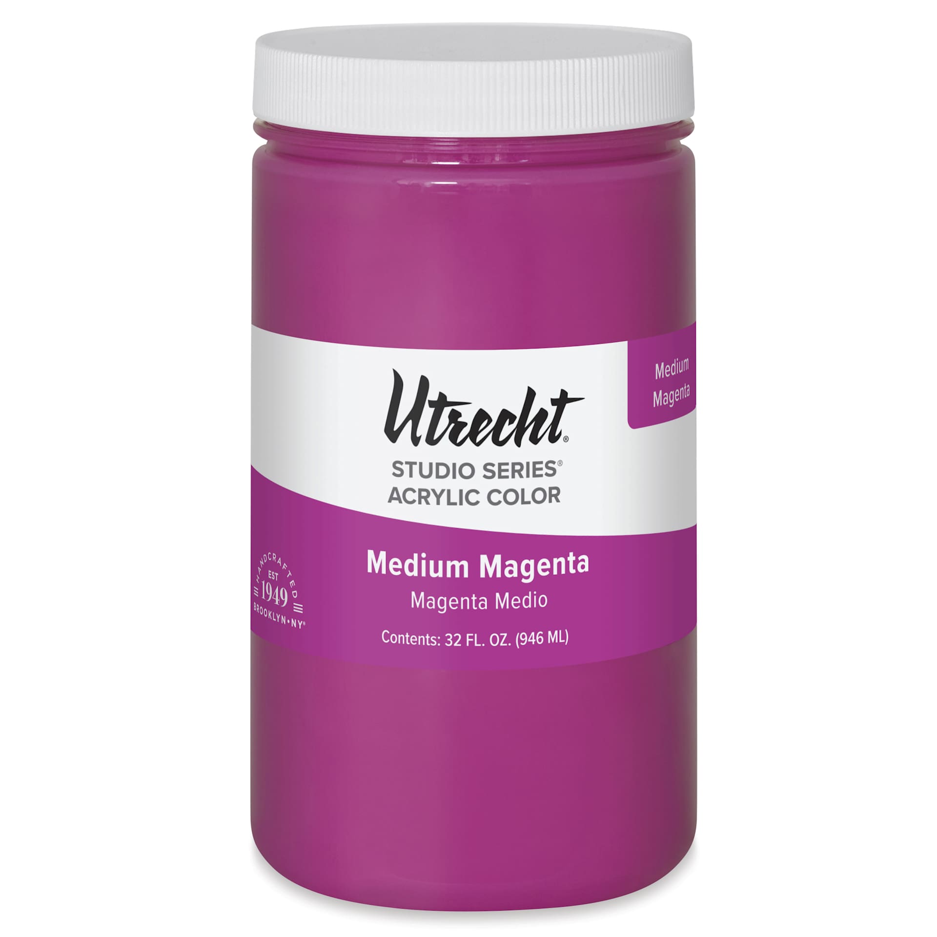Utrecht Studio Series Acrylic Paint - Medium Magenta, Quart