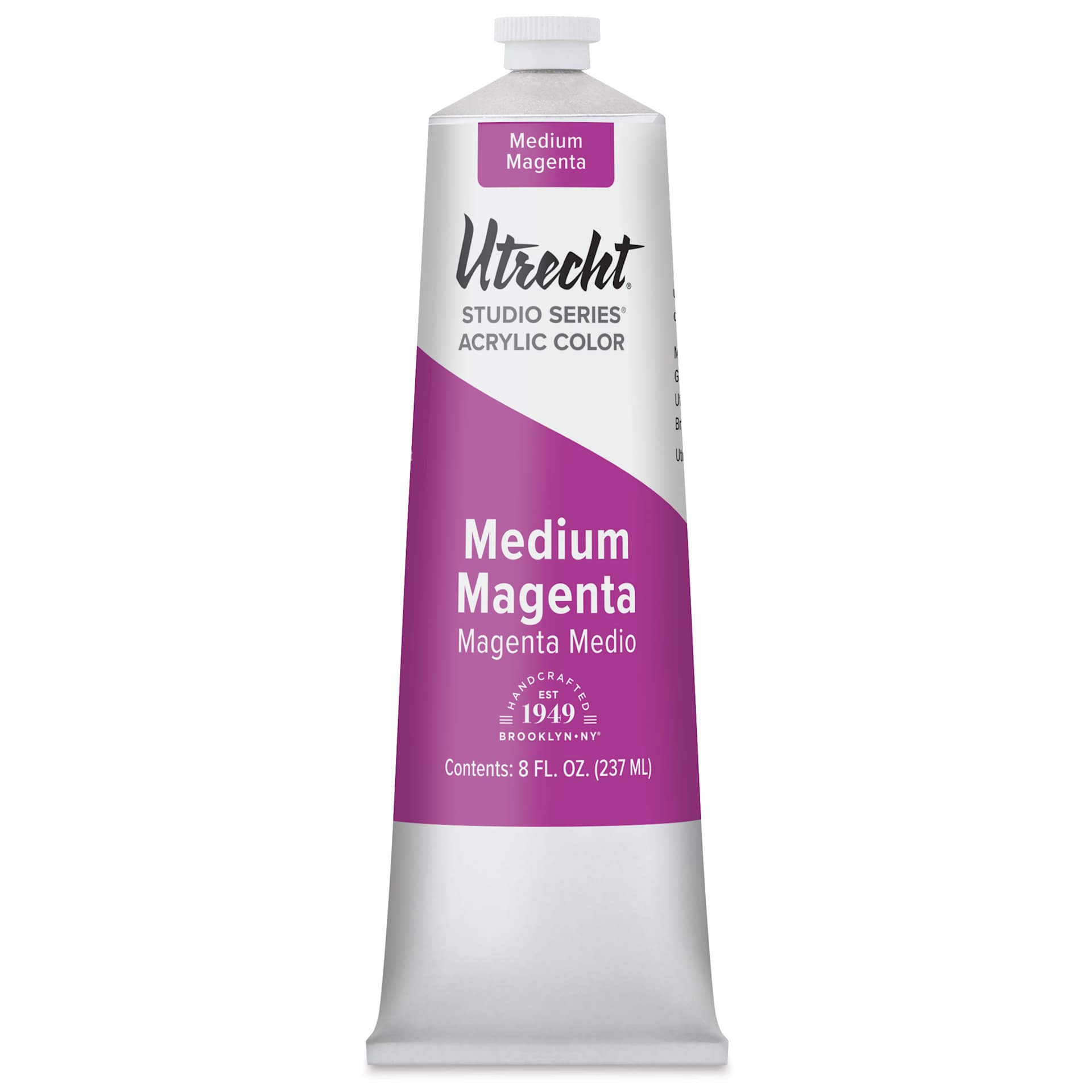 Utrecht Studio Series Acrylic Paint - Medium Magenta, 237 ml tube