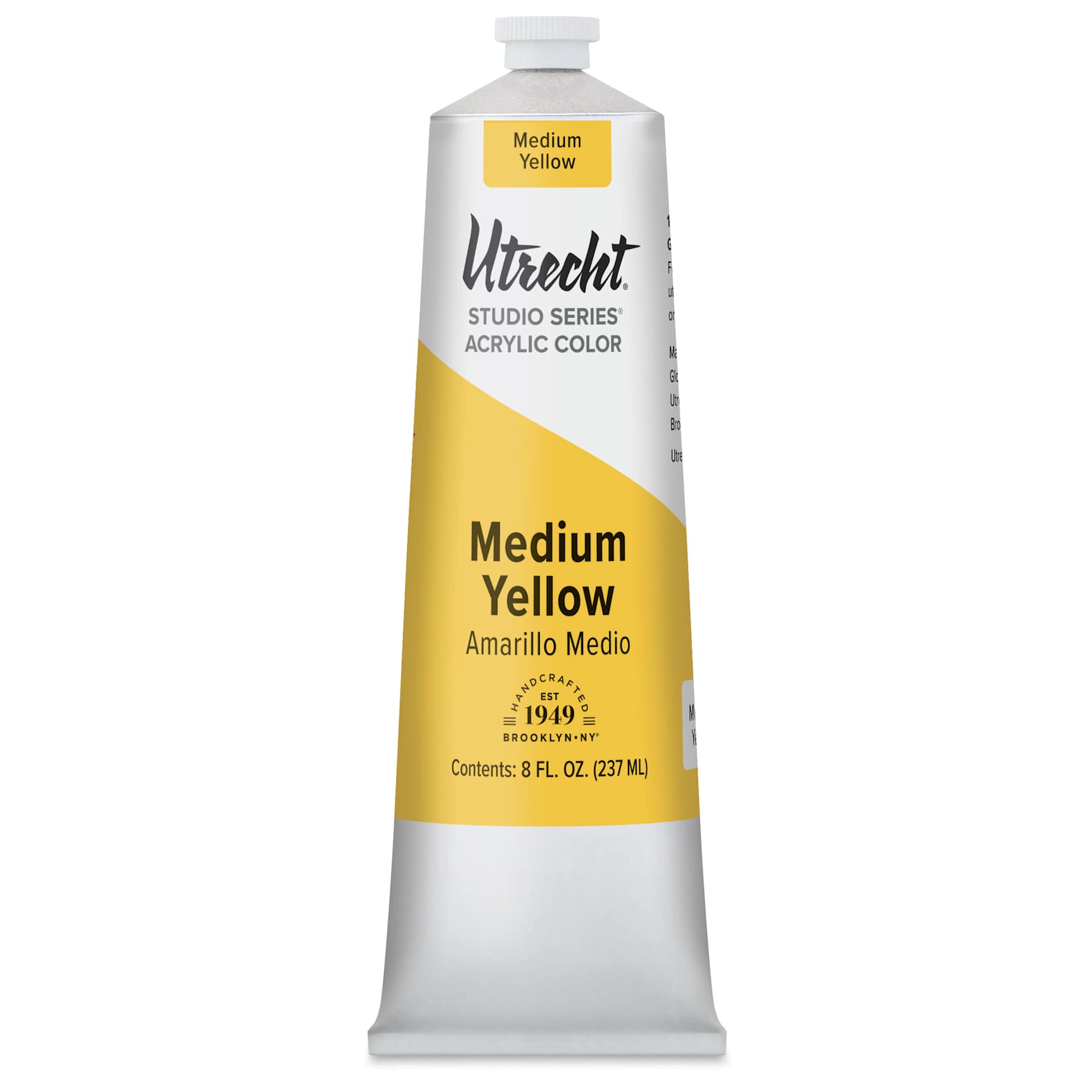 Utrecht Studio Series Acrylic Paint - Medium Yellow, 237 ml tube