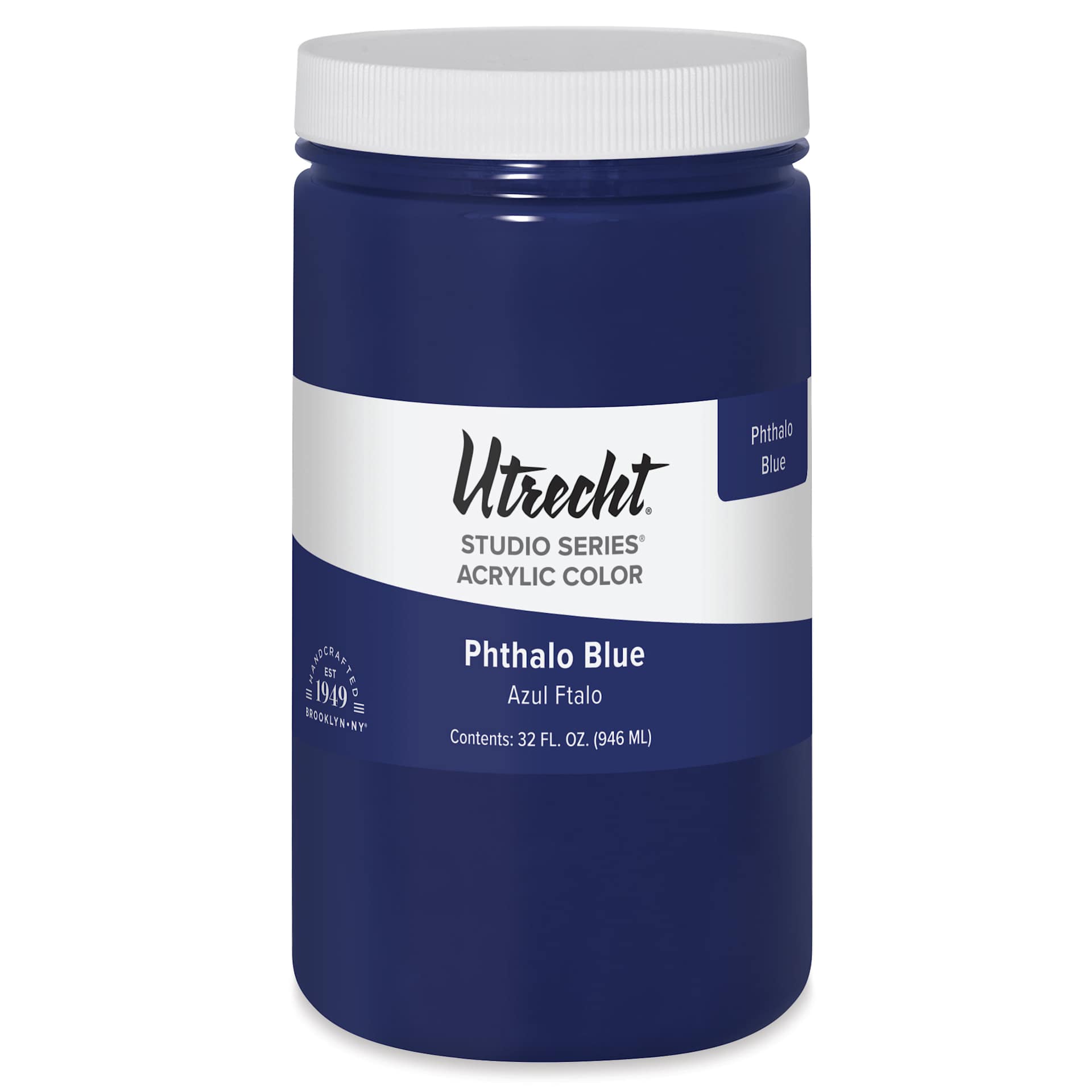 Utrecht Studio Series Acrylic Paint - Phthalo Blue, Quart