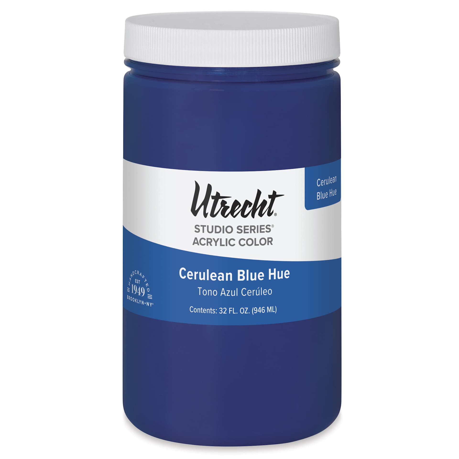 Utrecht Studio Series Acrylic Paint - Cerulean Blue Hue, Quart
