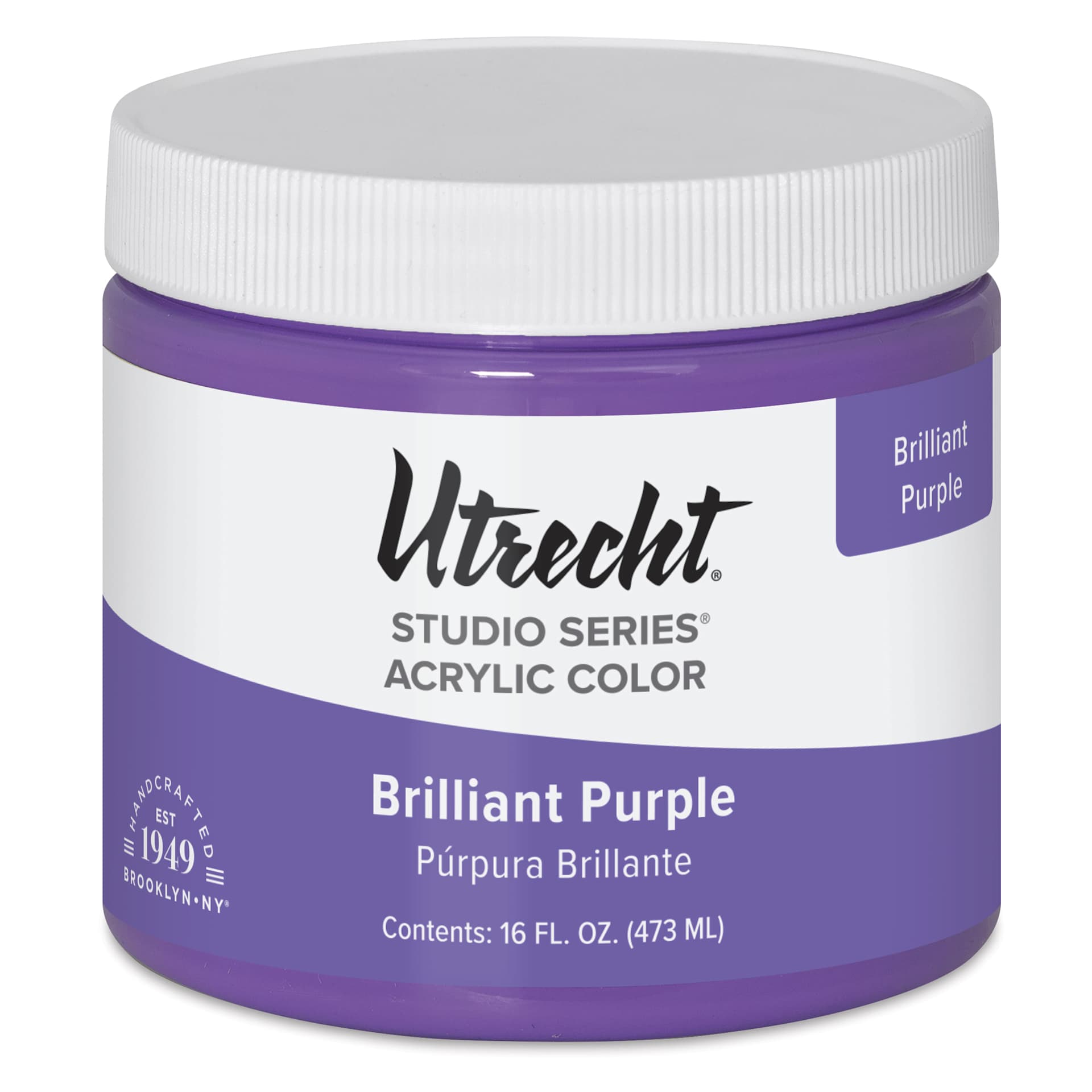 Utrecht Studio Series Acrylic Paint - Brilliant Purple, Pint