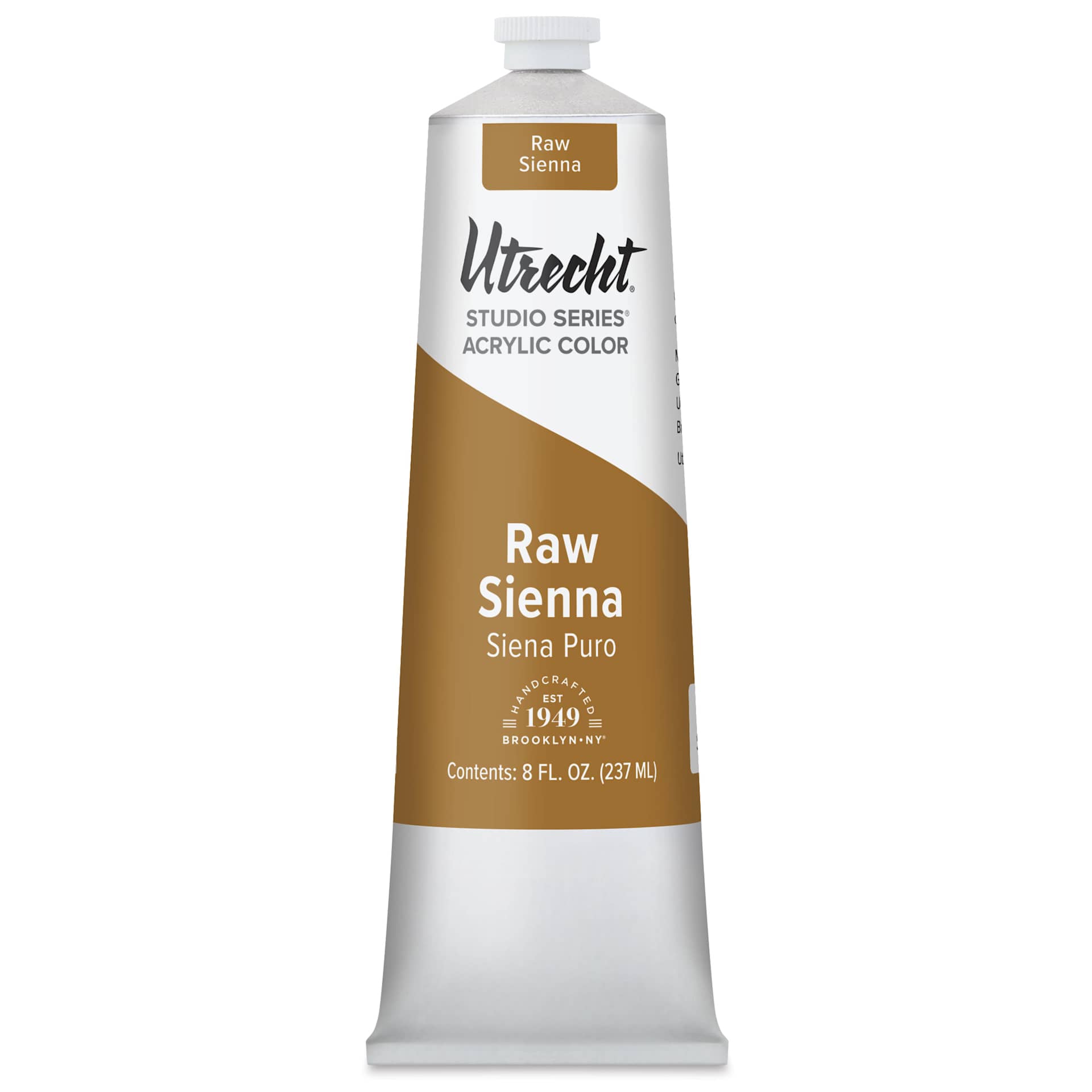 Utrecht Studio Series Acrylic Paint - Raw Sienna, 237 ml tube