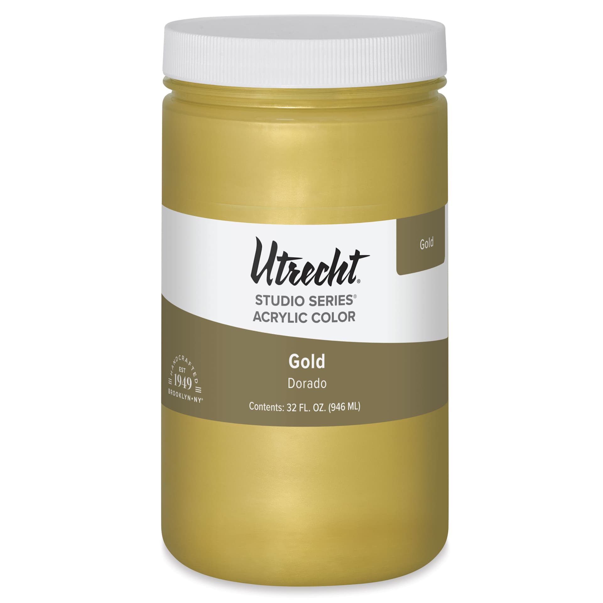 Utrecht Studio Series Acrylic Paint - Gold, Quart