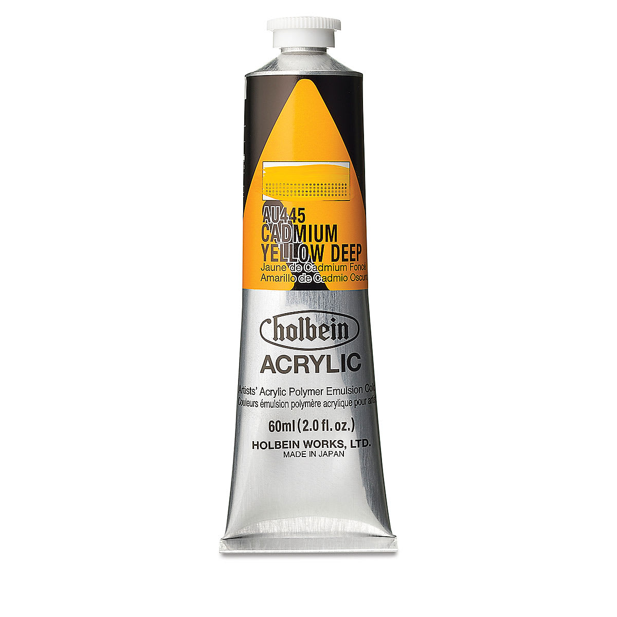 Holbein Heavy Body Artist Acrylics - Cadmium Yellow Deep, 60 ml tube