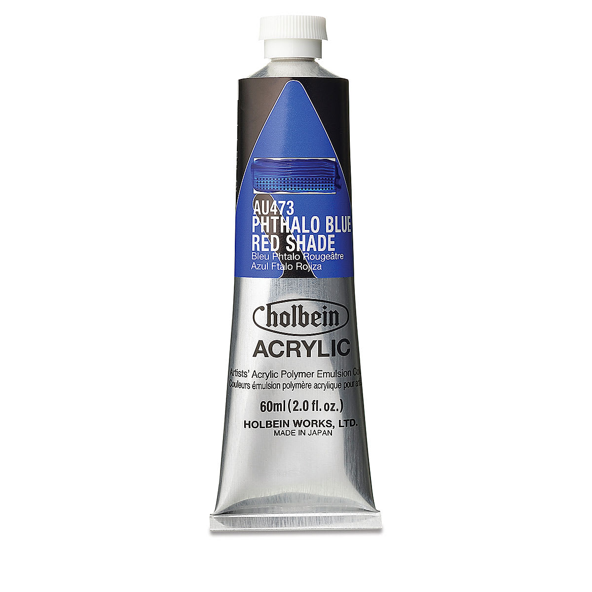 Holbein Heavy Body Artist Acrylics - Phthalo Blue Red Shade, 60 ml tube