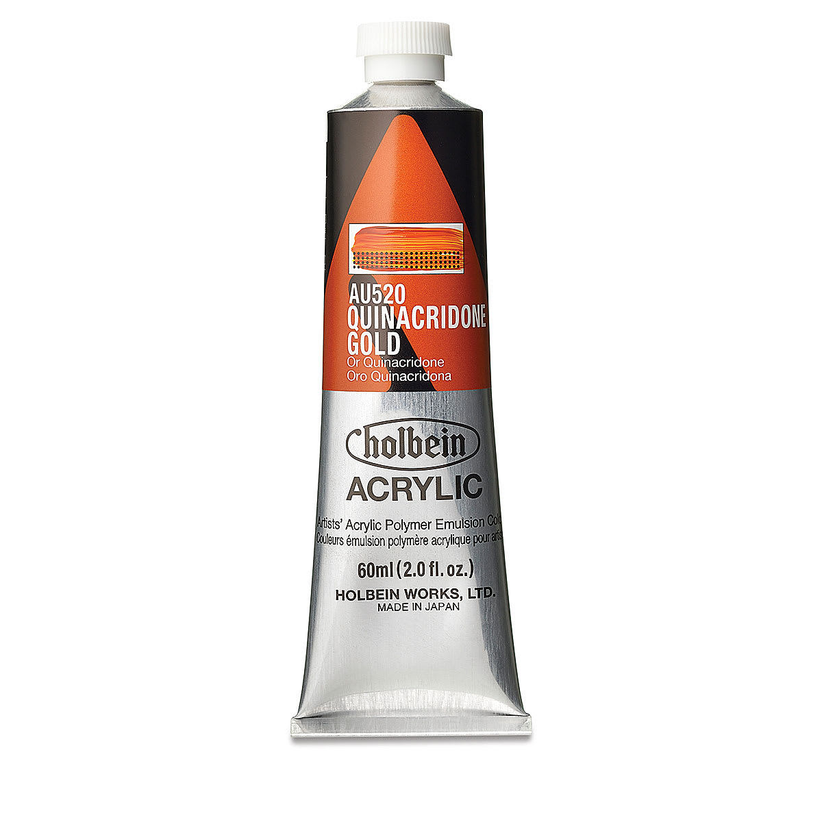 Holbein Heavy Body Artist Acrylics - Quinacridone Gold, 60 ml tube