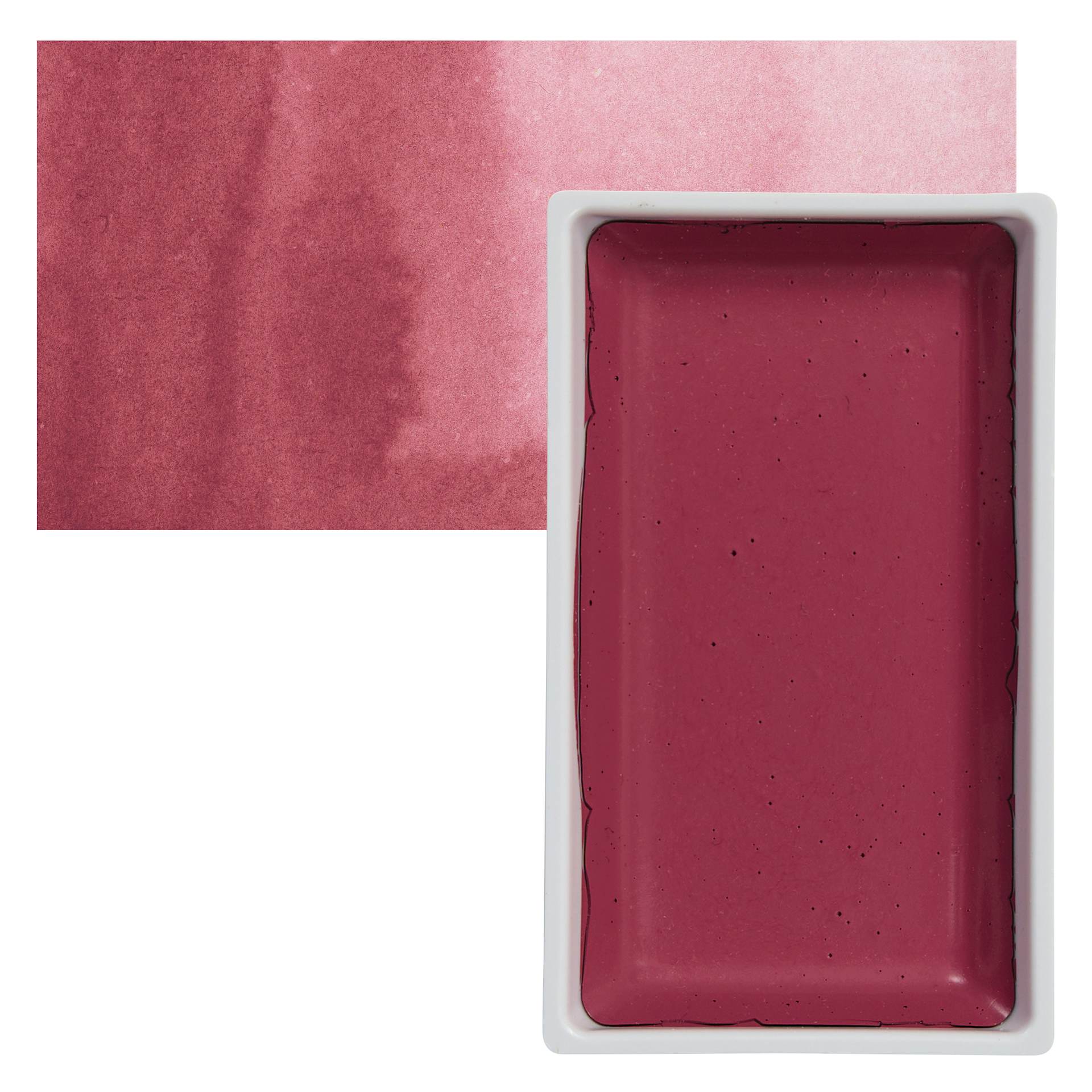 Kuretake Gansai Tambi Watercolor Pan - Alizarin Crimson pan and swatch