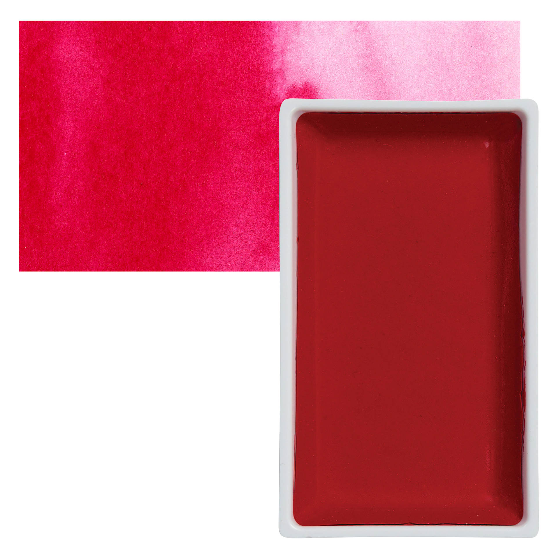 Kuretake Gansai Tambi Watercolor Pan - Carmine Red pan and swatch