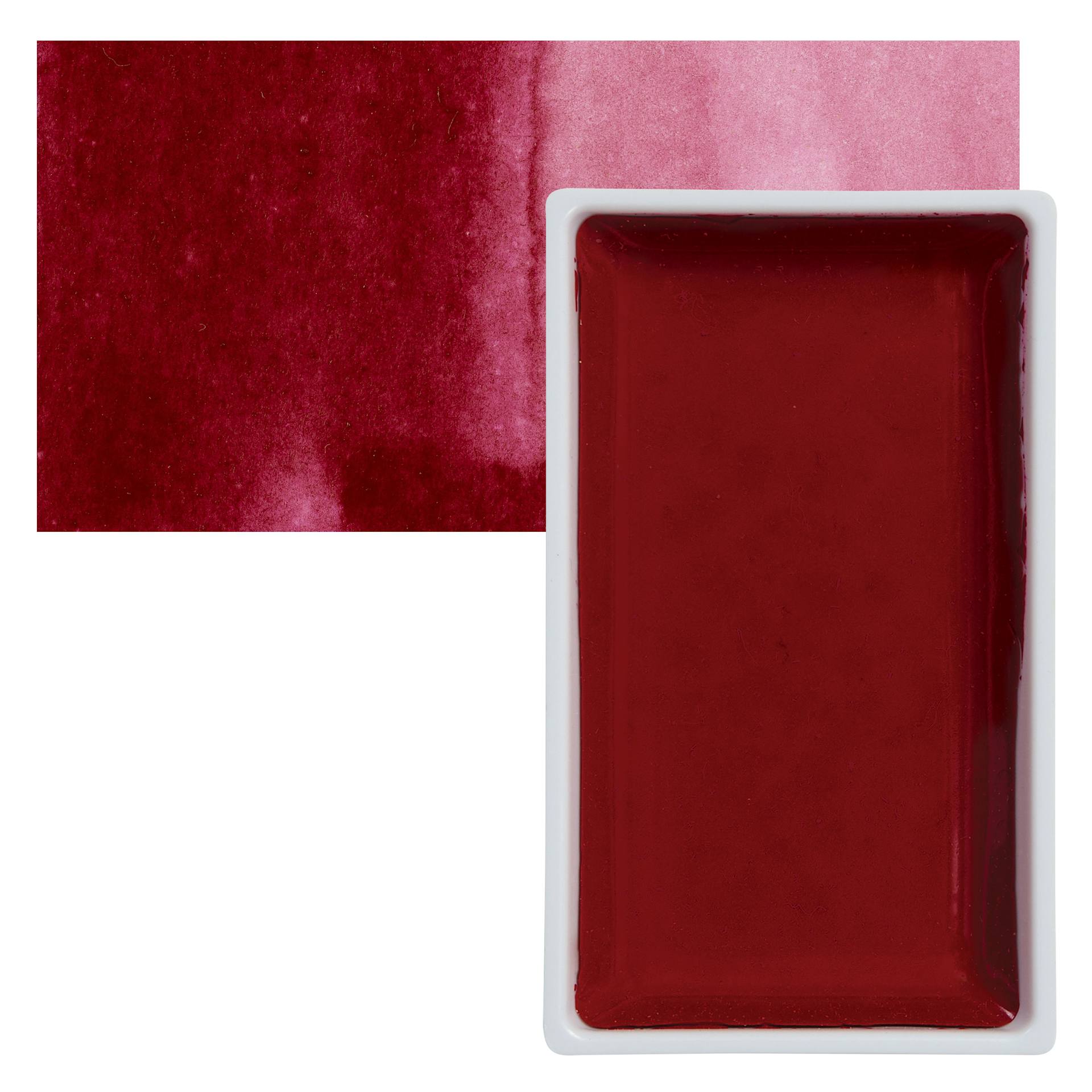 Kuretake Gansai Tambi Watercolor Pan - Rose Madder Deep pan and swatch
