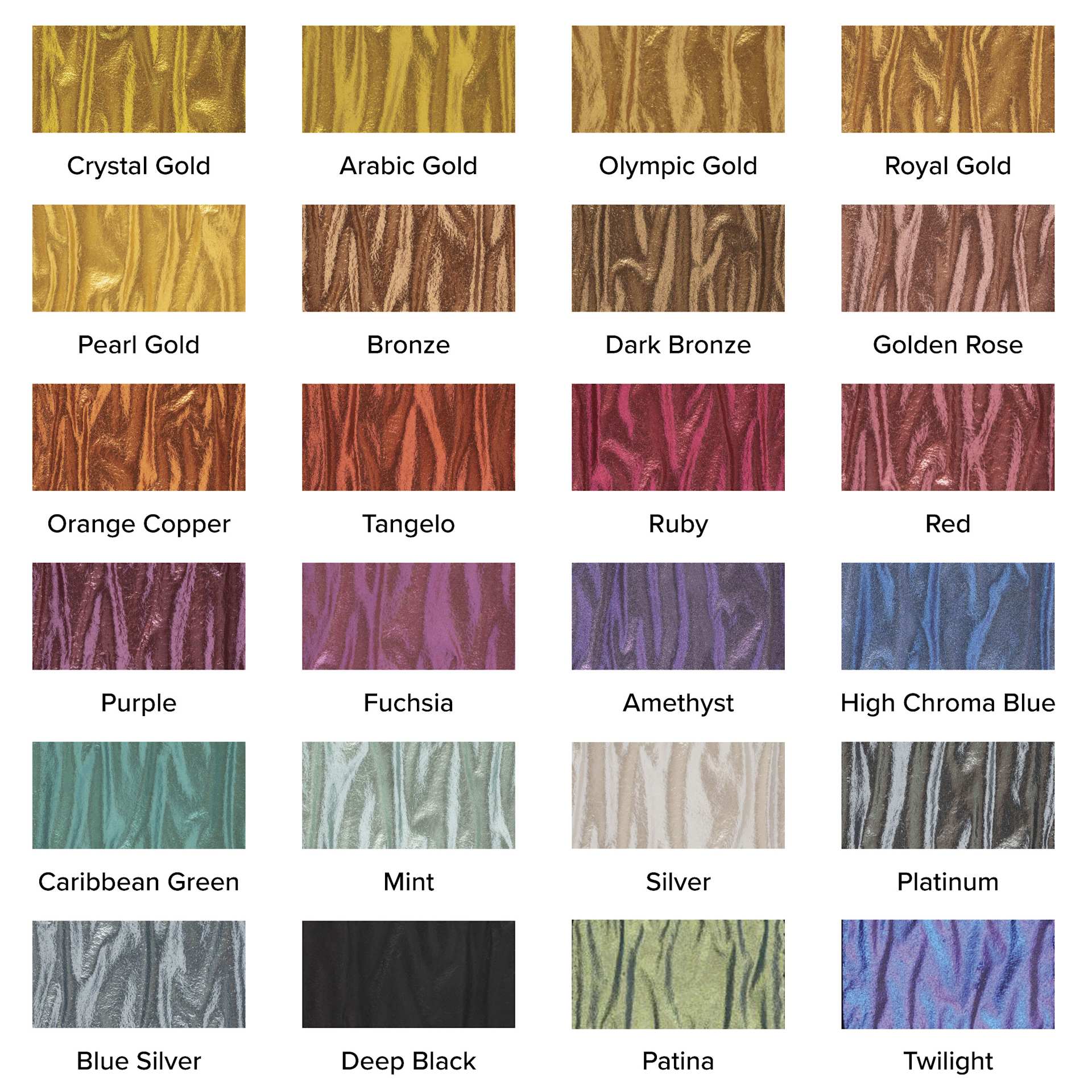 Finetec Artist Mica Watercolor - Pearlescent Set of 24, swatches