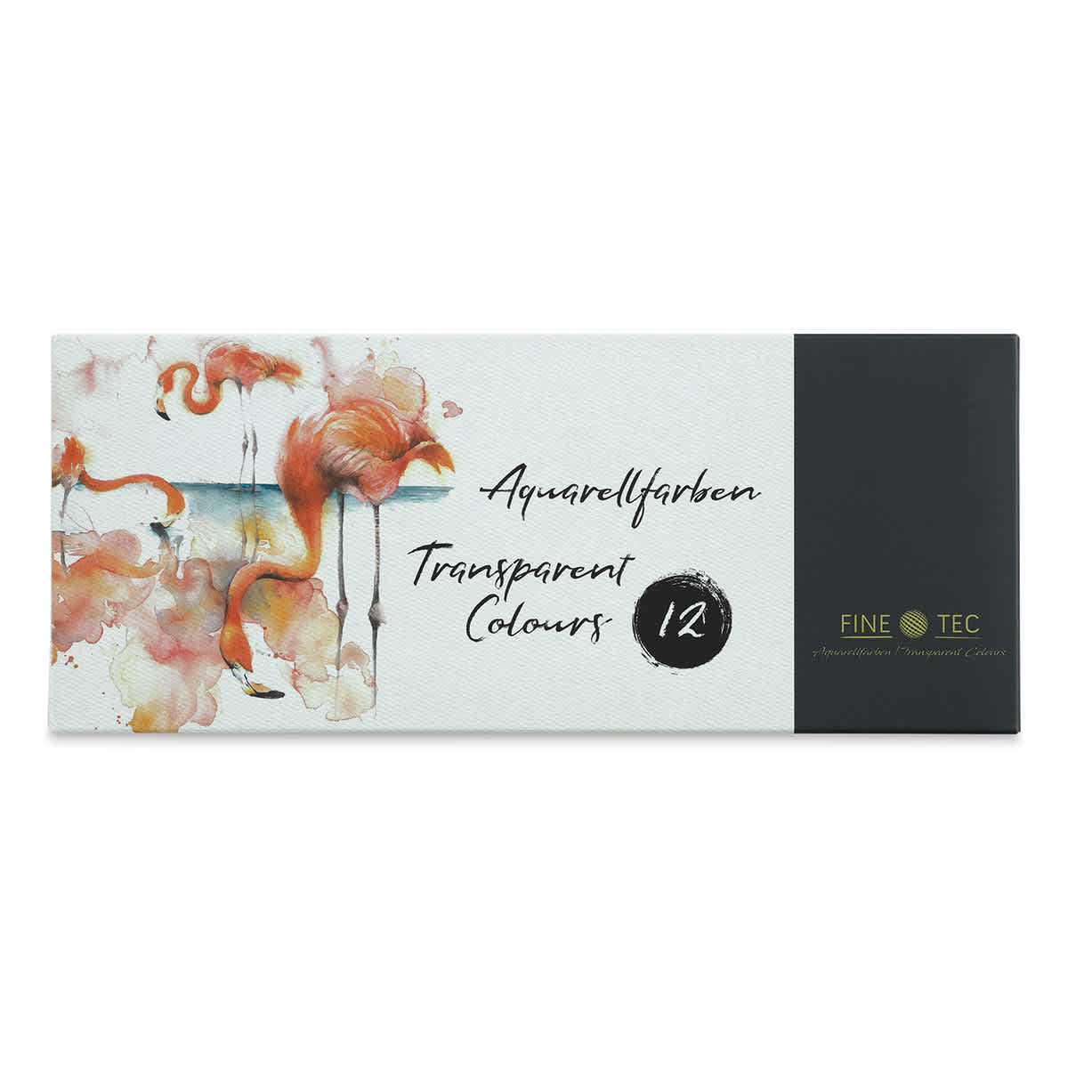 Finetec Transparent Watercolor Pan Set - Assorted Colors, Set of 12 (Front of packaging) Finetec Transparent Watercolor Pan Set - Assorted Colors, Set of 12 (Front of packaging)
