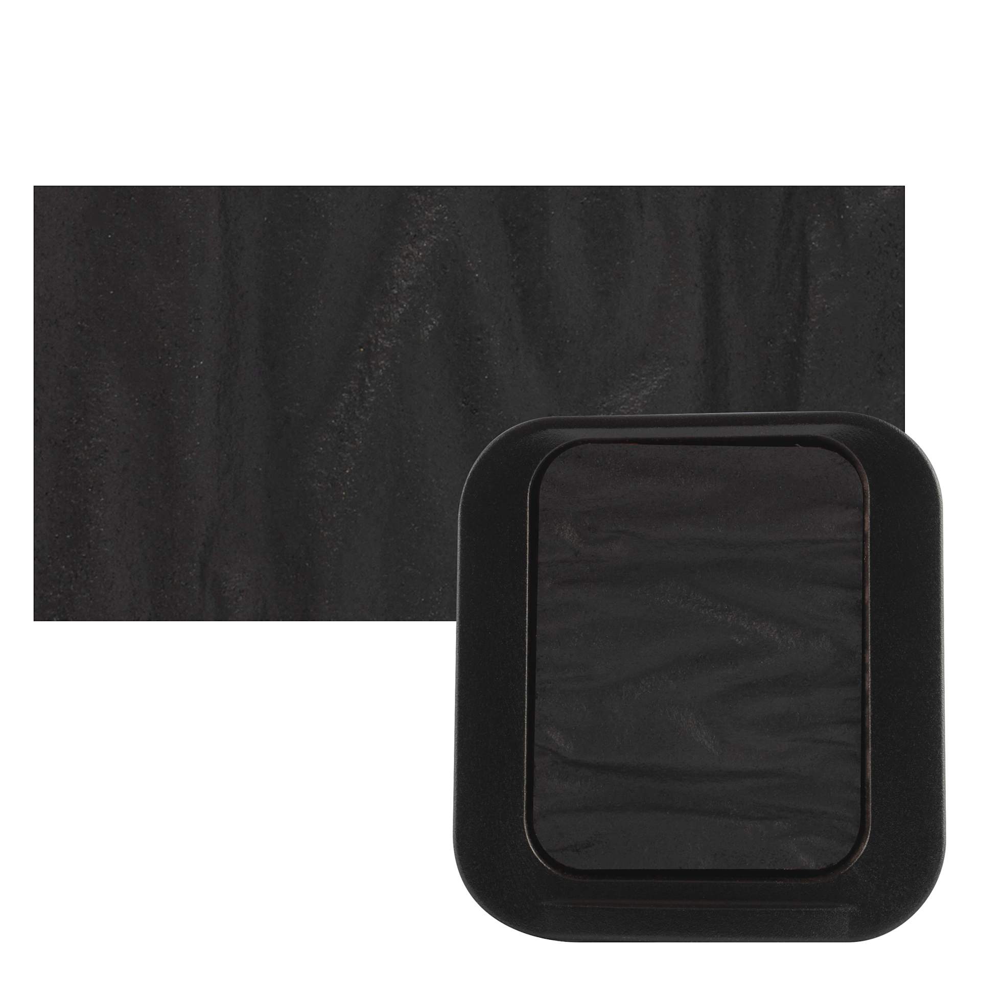 Finetec Artist Mica Watercolor - Deep Black pan and swatch