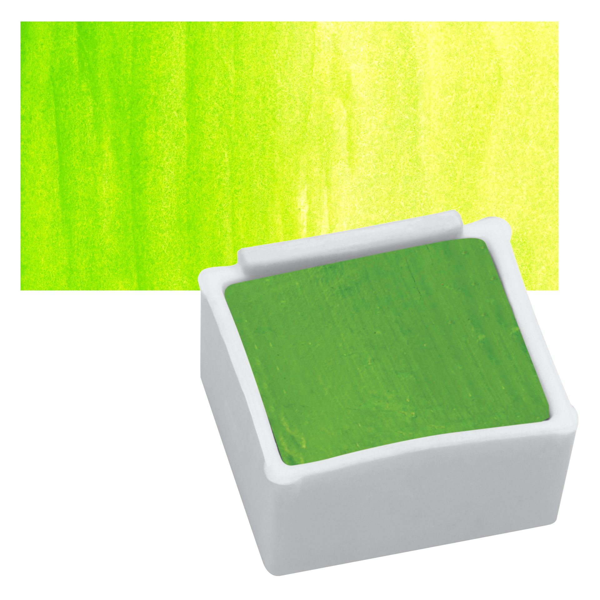 Derwent Inktense Paint Pan - Kiwi pan and swatch