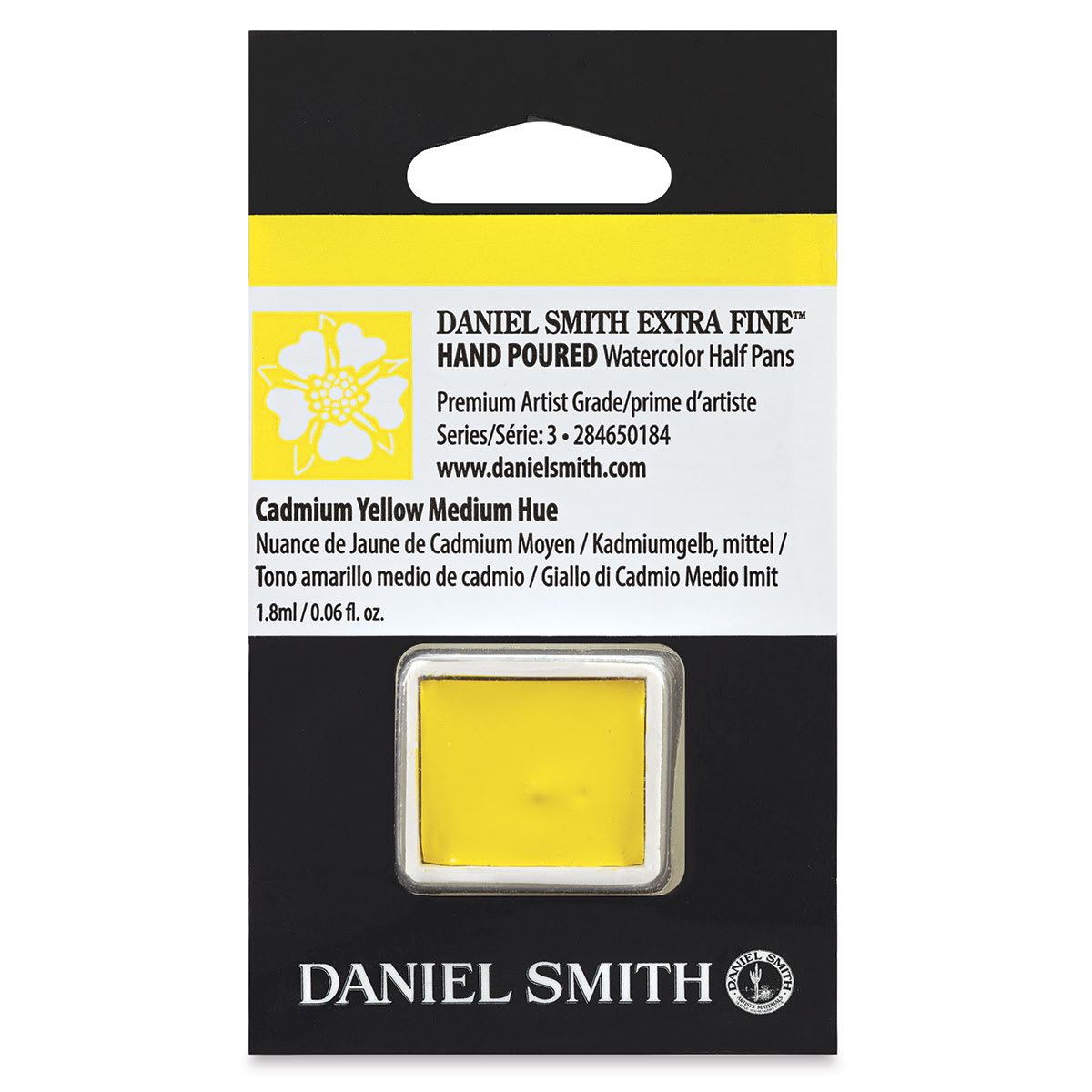 Daniel Smith Extra Fine Watercolor Half Pan - Cadmium Yellow Medium Hue