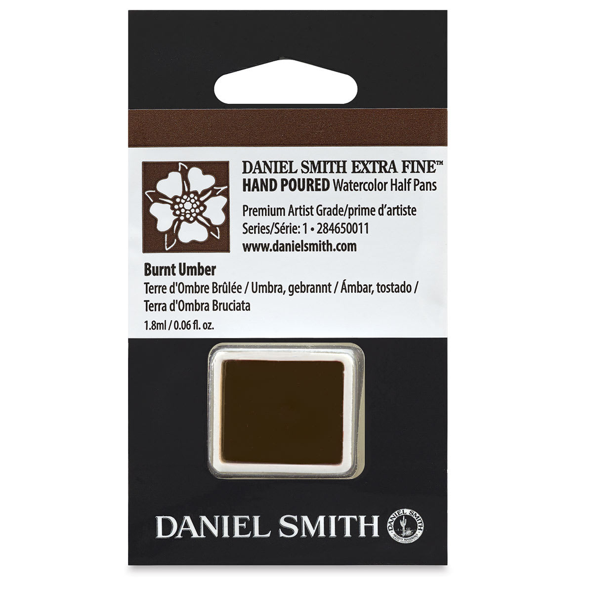 Daniel Smith Extra Fine Watercolor Half Pan - Burnt Umber
