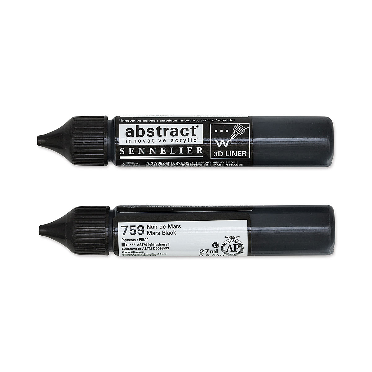 Sennelier Abstract 3D Liner - Mars Black, 27 ml